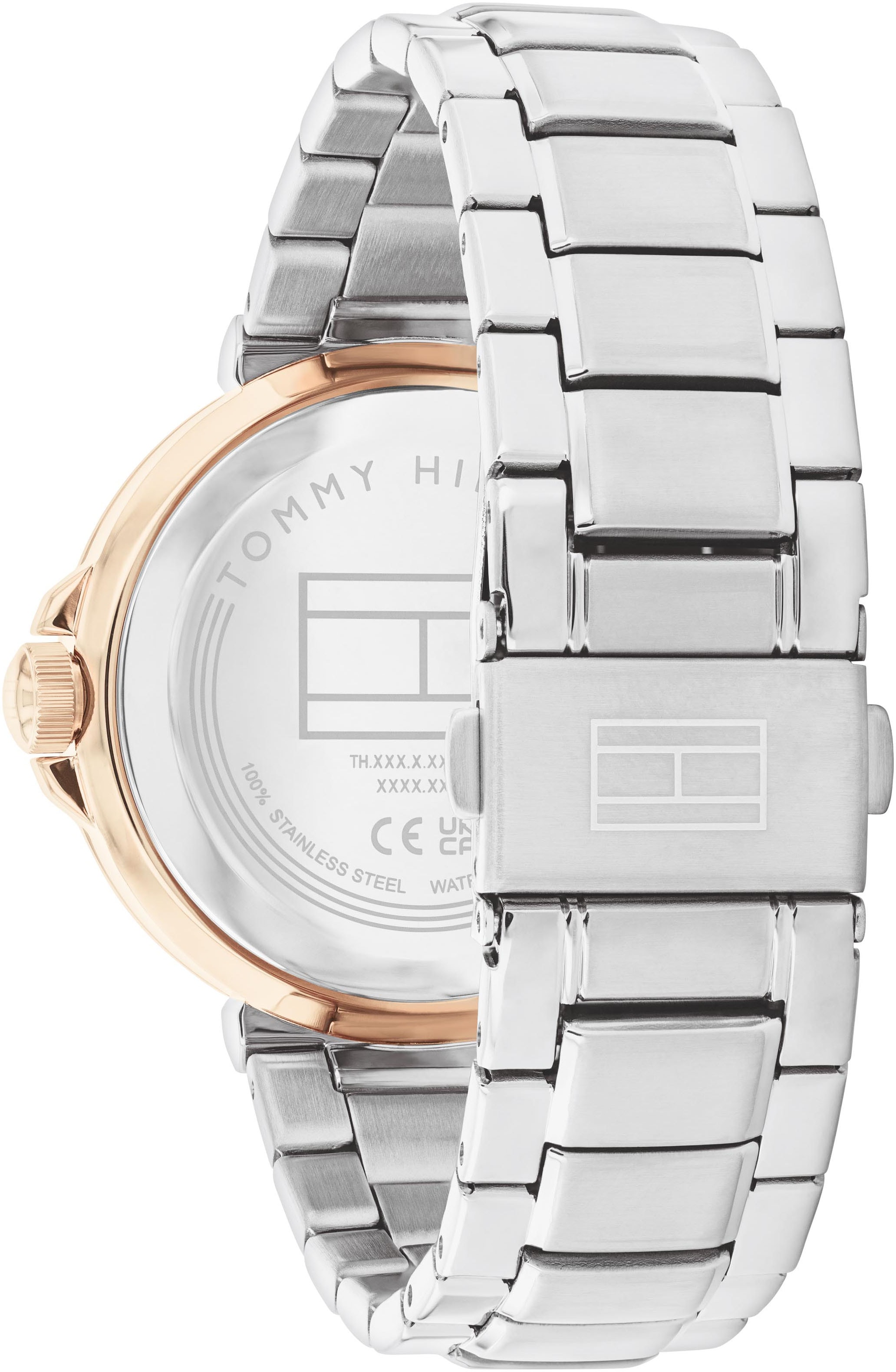Tommy Hilfiger Multifunktionsuhr »LORI«, Quarzuhr, Armbanduhr, Damenuhr, Edelstahlarmband, Edelstahlarmband