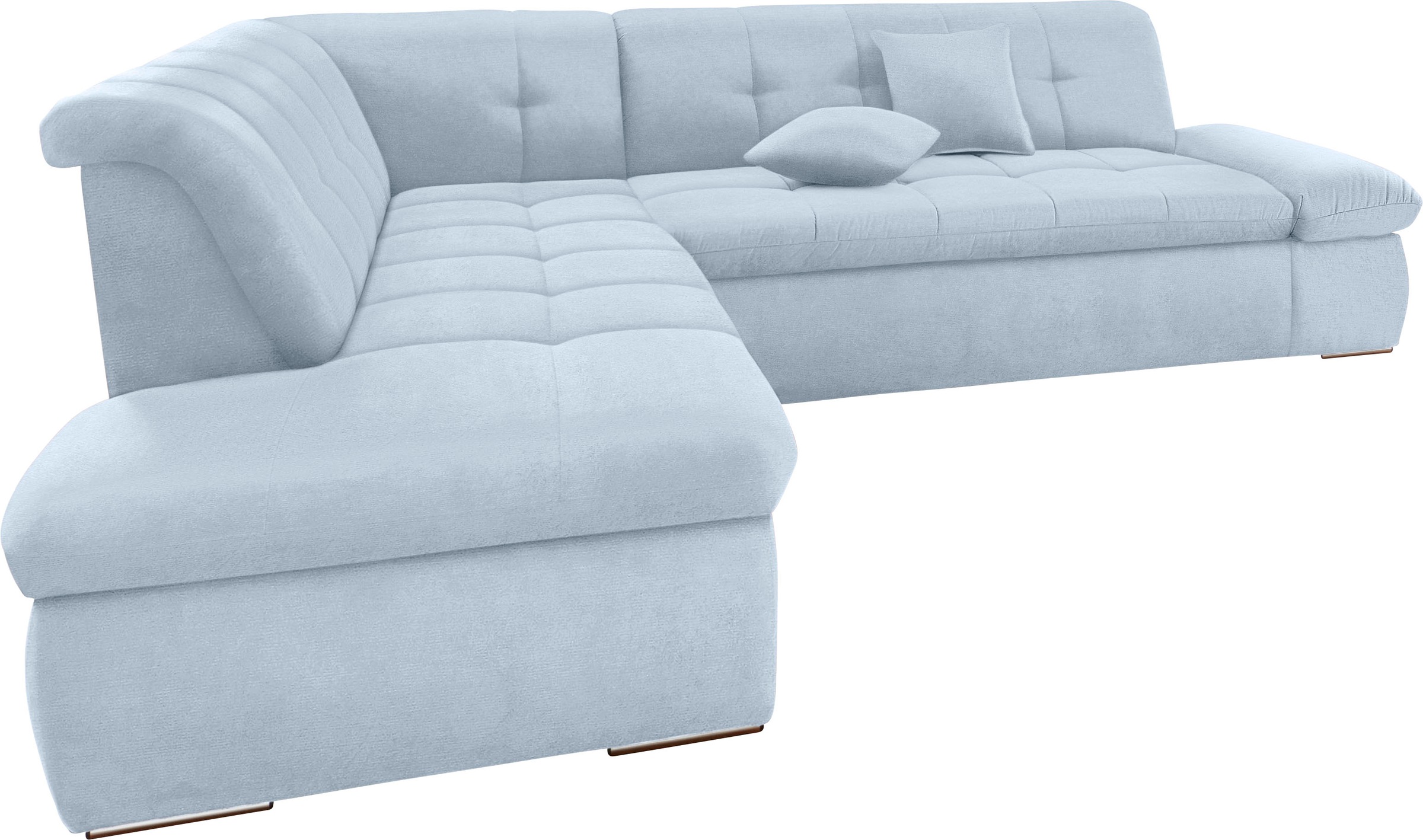 DOMO collection Ecksofa "NMoric incl. Zierkissen B/T/H: 273/216/80 cm L-For günstig online kaufen