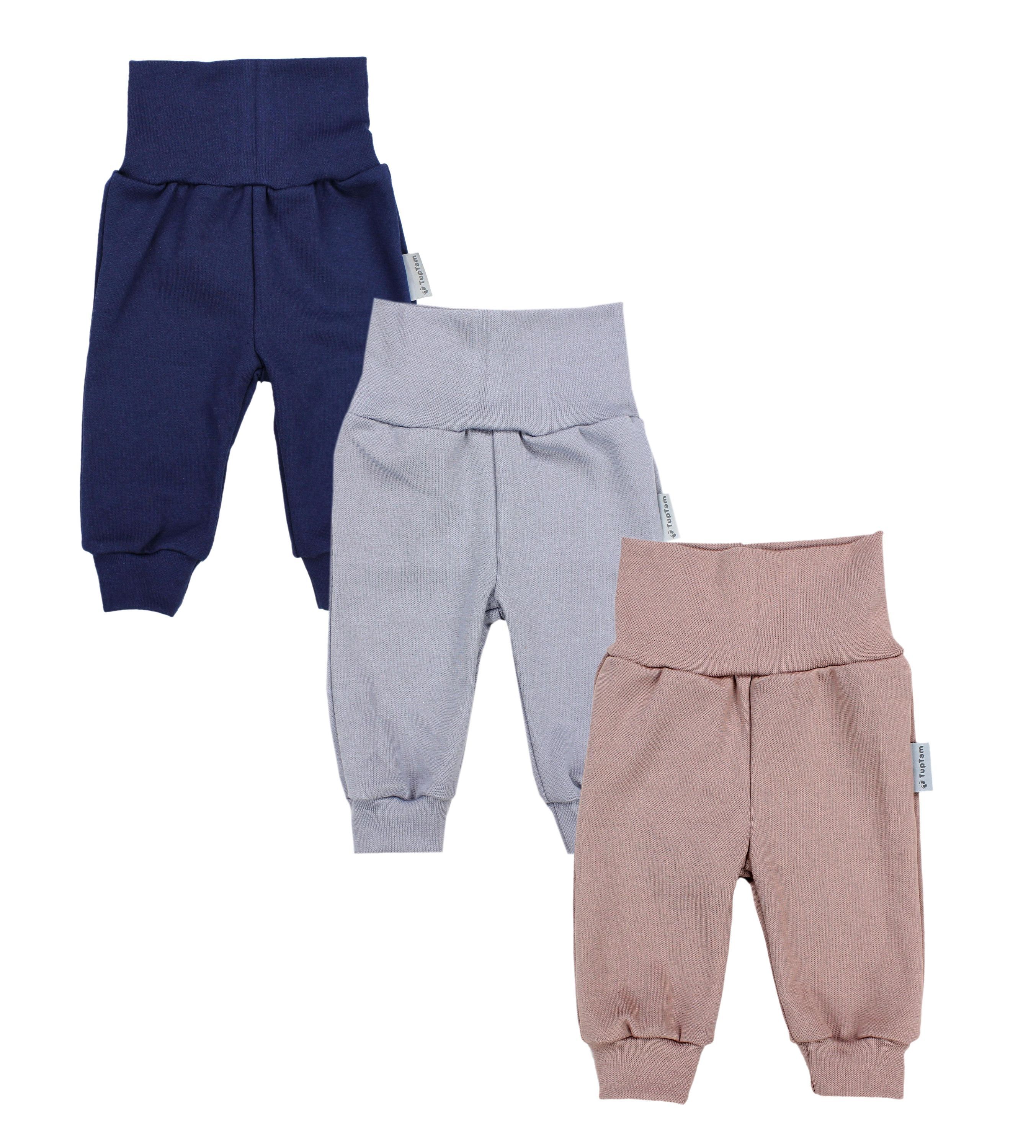 TupTam Jogginghose "Hose Baby Jungen Jogginghose mit Breitem Bund 3er Pack"