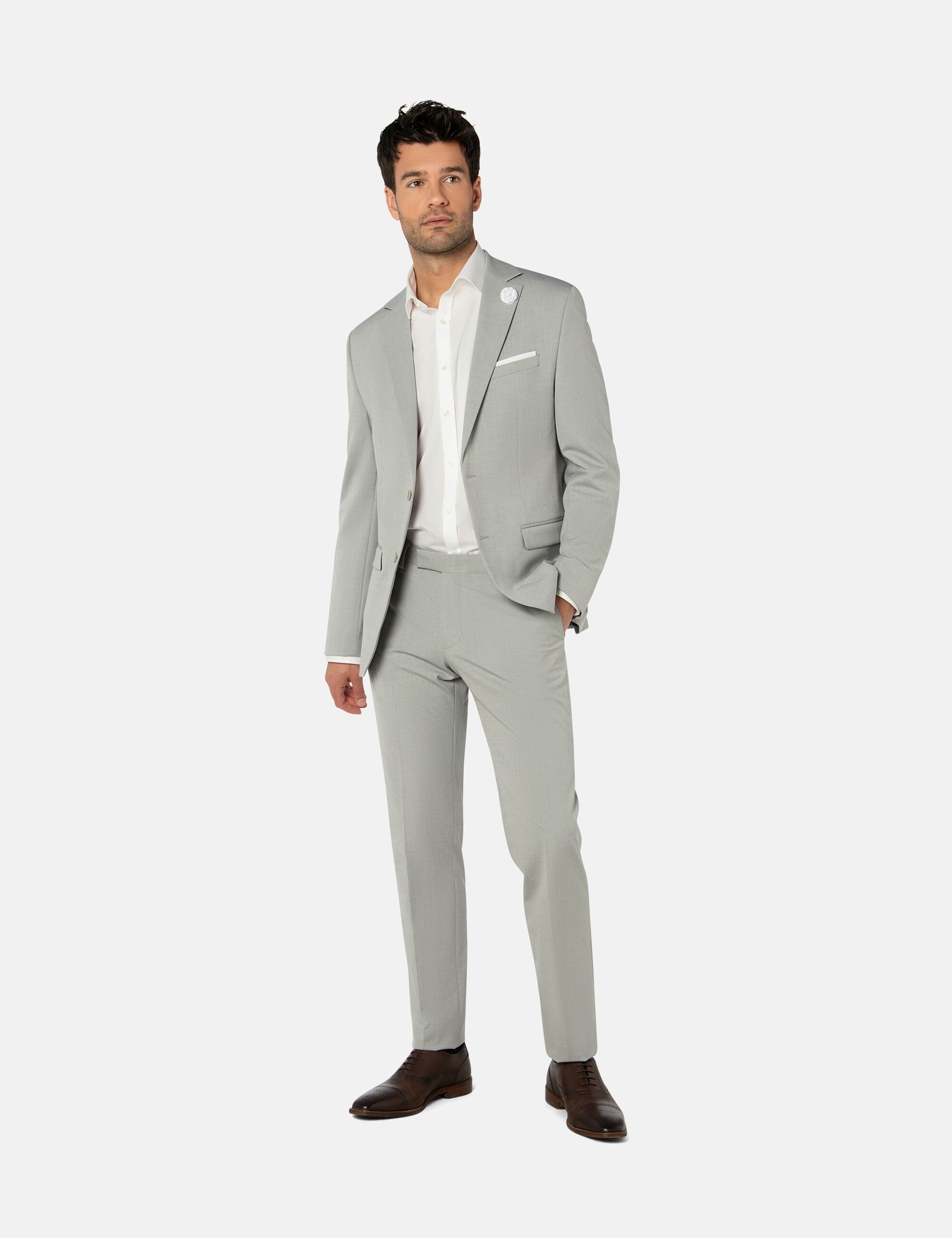 Thomas Goodwin Anzug »3024-90«, (2 tlg.), slim fit, mit modischen Accessoires