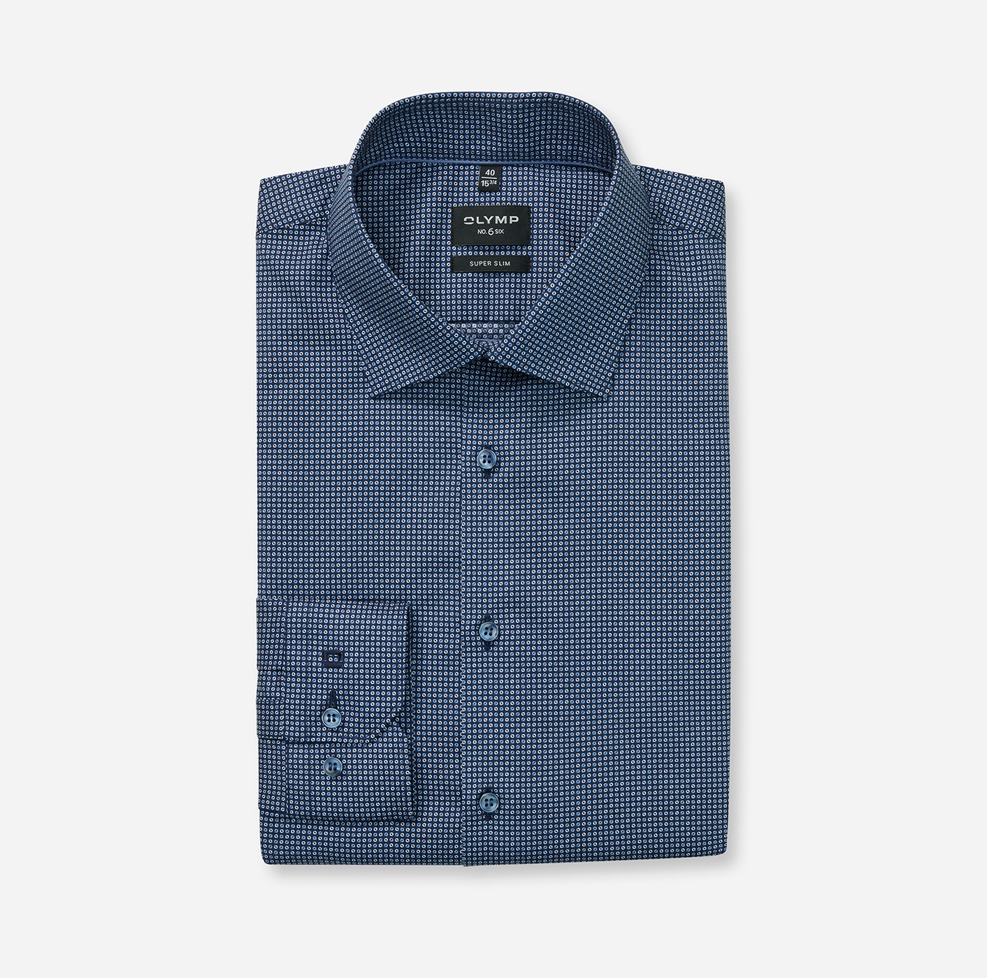 OLYMP Langarmhemd "No 6 six", super slim, New York Kentkragen, gemustert, B günstig online kaufen