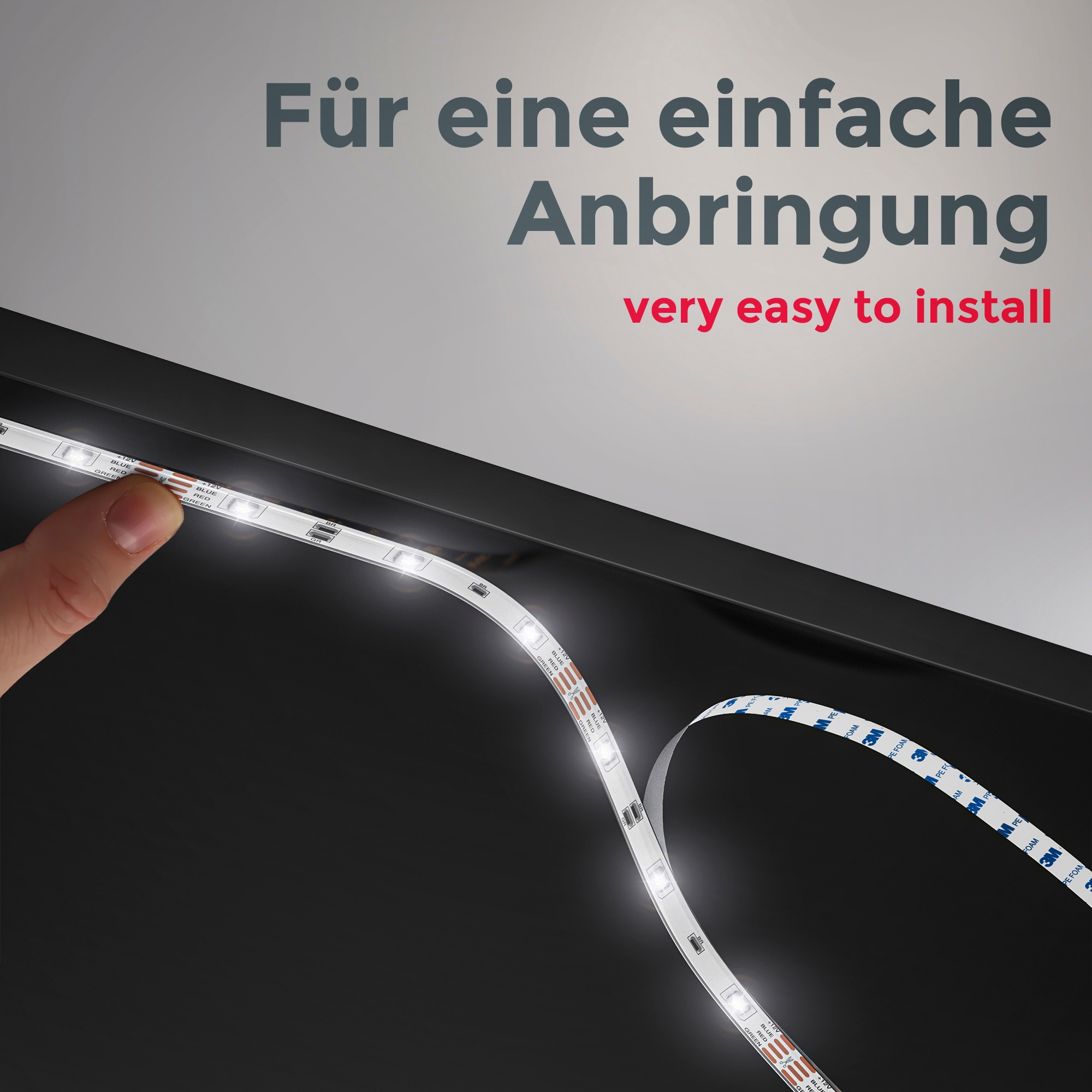 B.K.Licht LED Stripe, WIFI RGB-LED Flexband, Länge 5 Meter, inkl