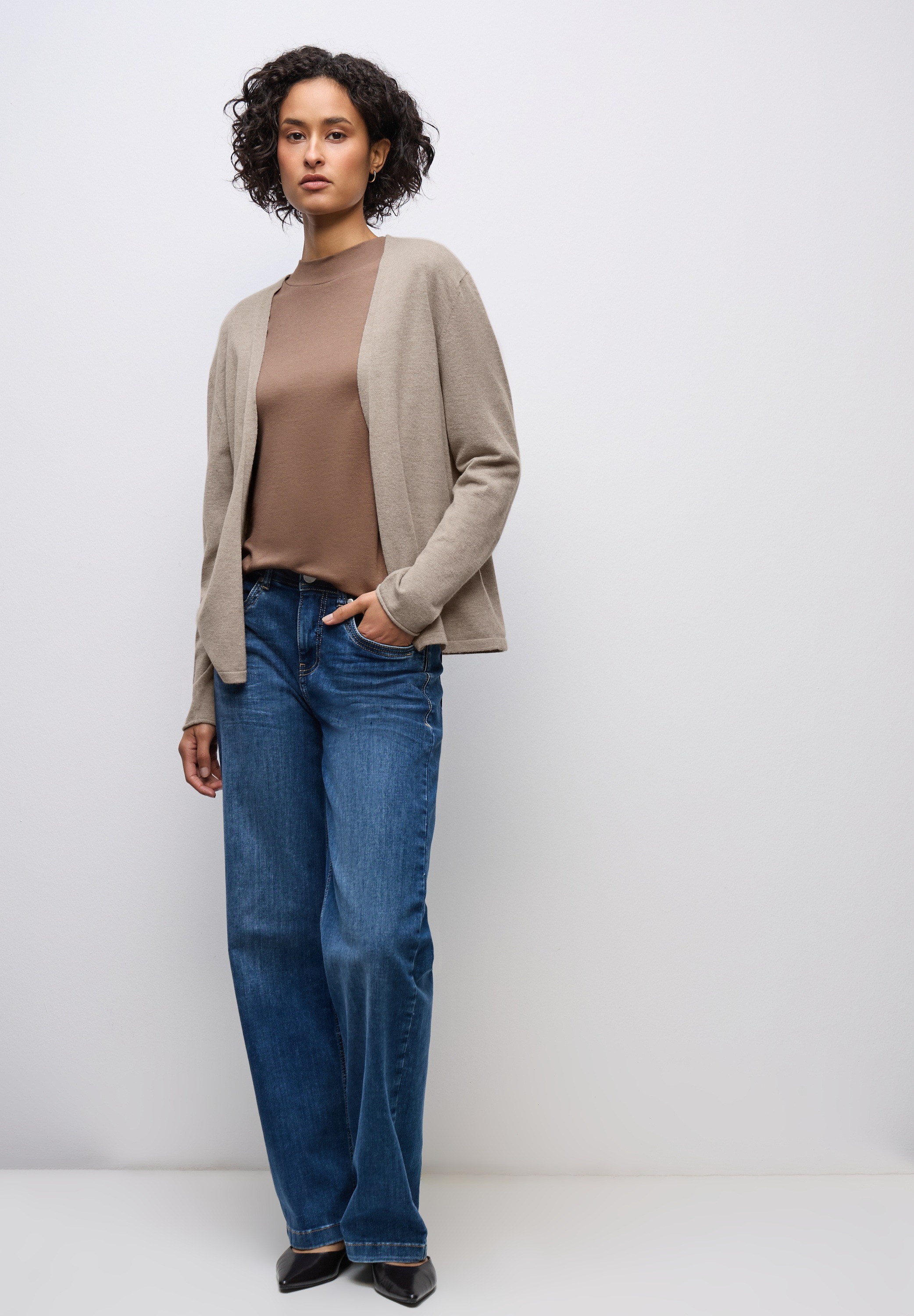 STREET ONE Strickjacke aus softem Materialmix