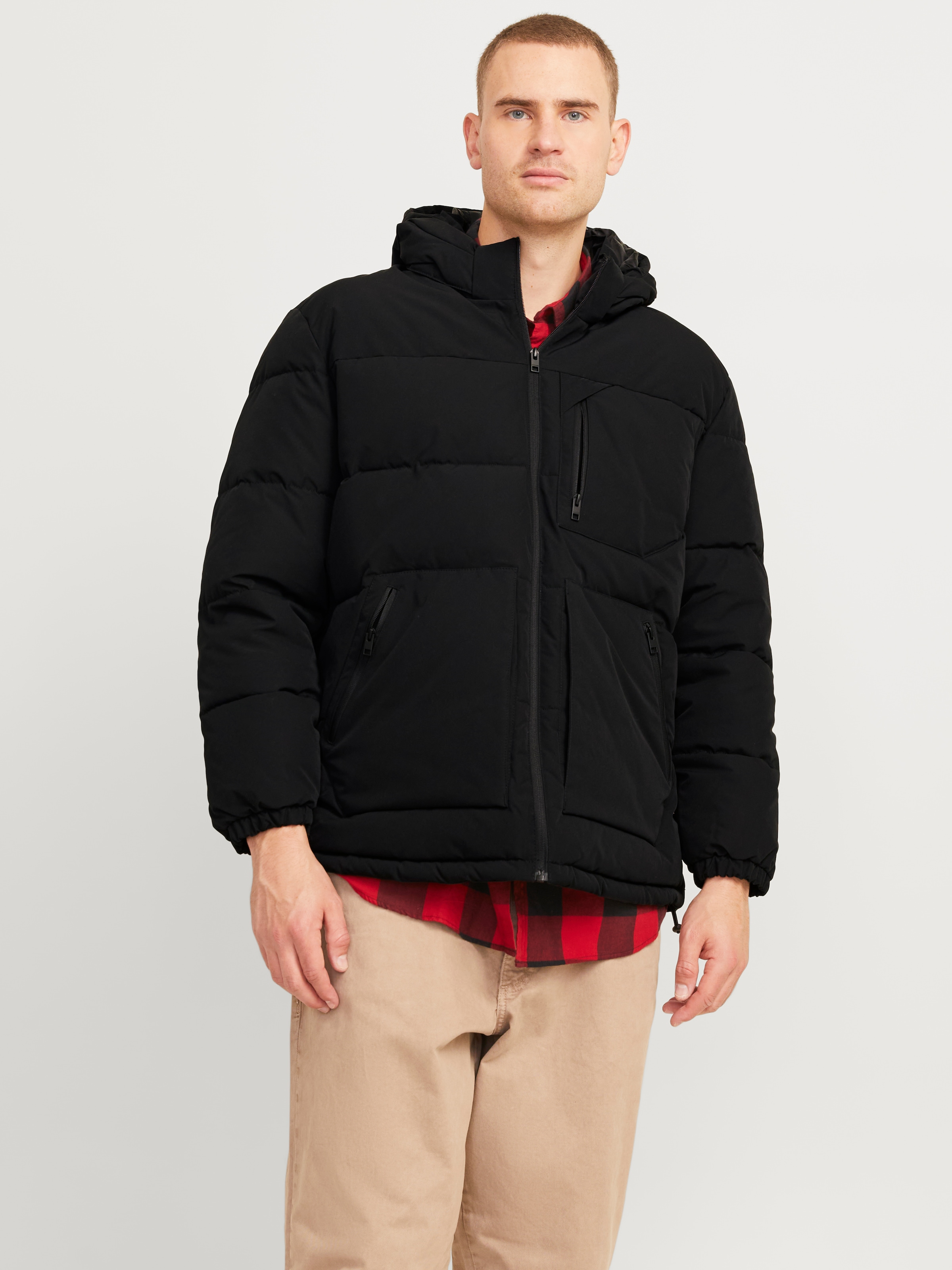 Outdoorjacke »JJEOTTO PUFFER JACKET PLS«, mit Kapuze