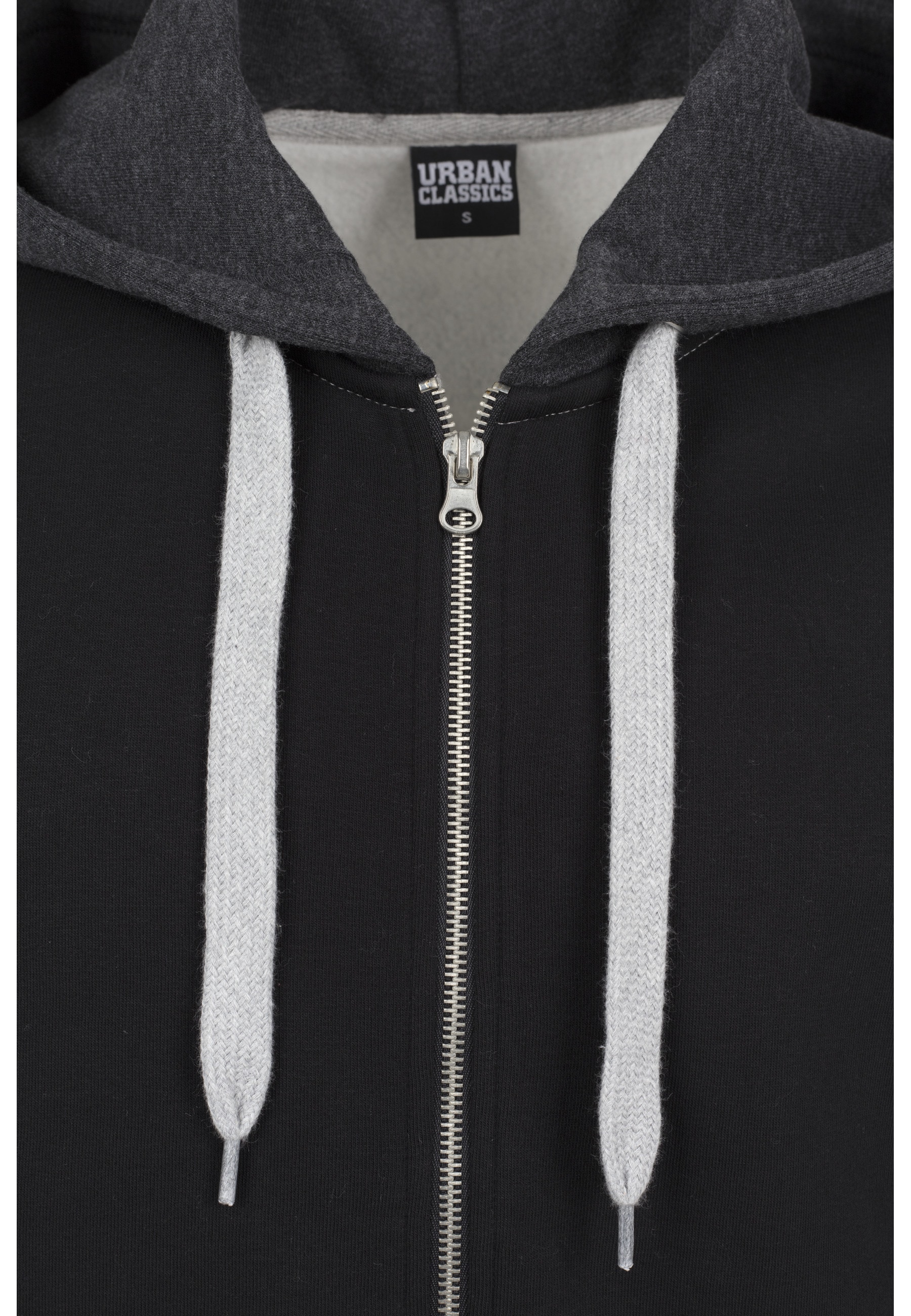 URBAN CLASSICS Kapuzenpullover »Urban Classics Herren 3- Tone Sweat Zip Hoody« 1 Stk.