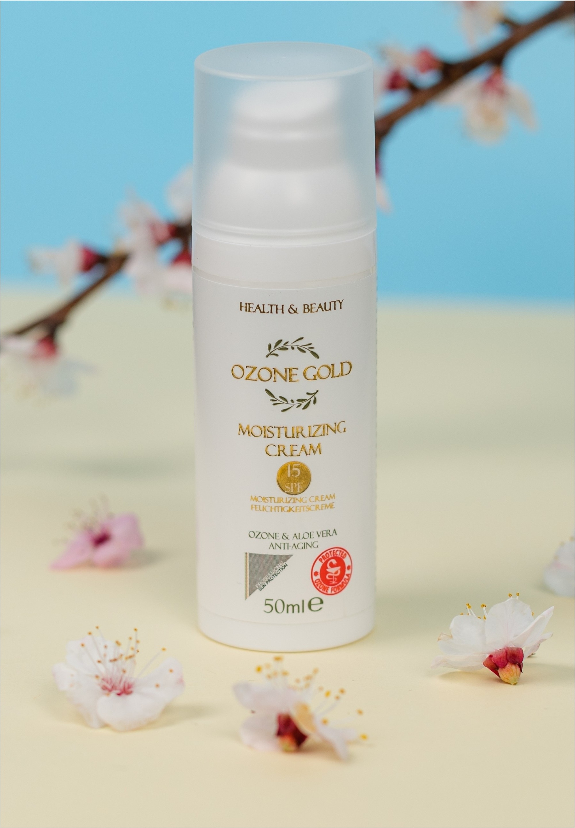 OZONE GOLD Gesichtslotion mit ozonisiertem Öl und Aloe Vera