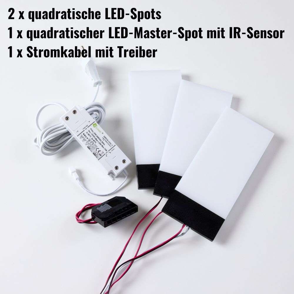 Loevschall Unterschrankleuchte »Polaris Set versch. Varianten, Unterbauleuchte, Unterschrankleuchte« LED-Modul Warmweiß Bewegungsmelder, LED integriert, Warmweiß, eingebaute Sensorfunktion
