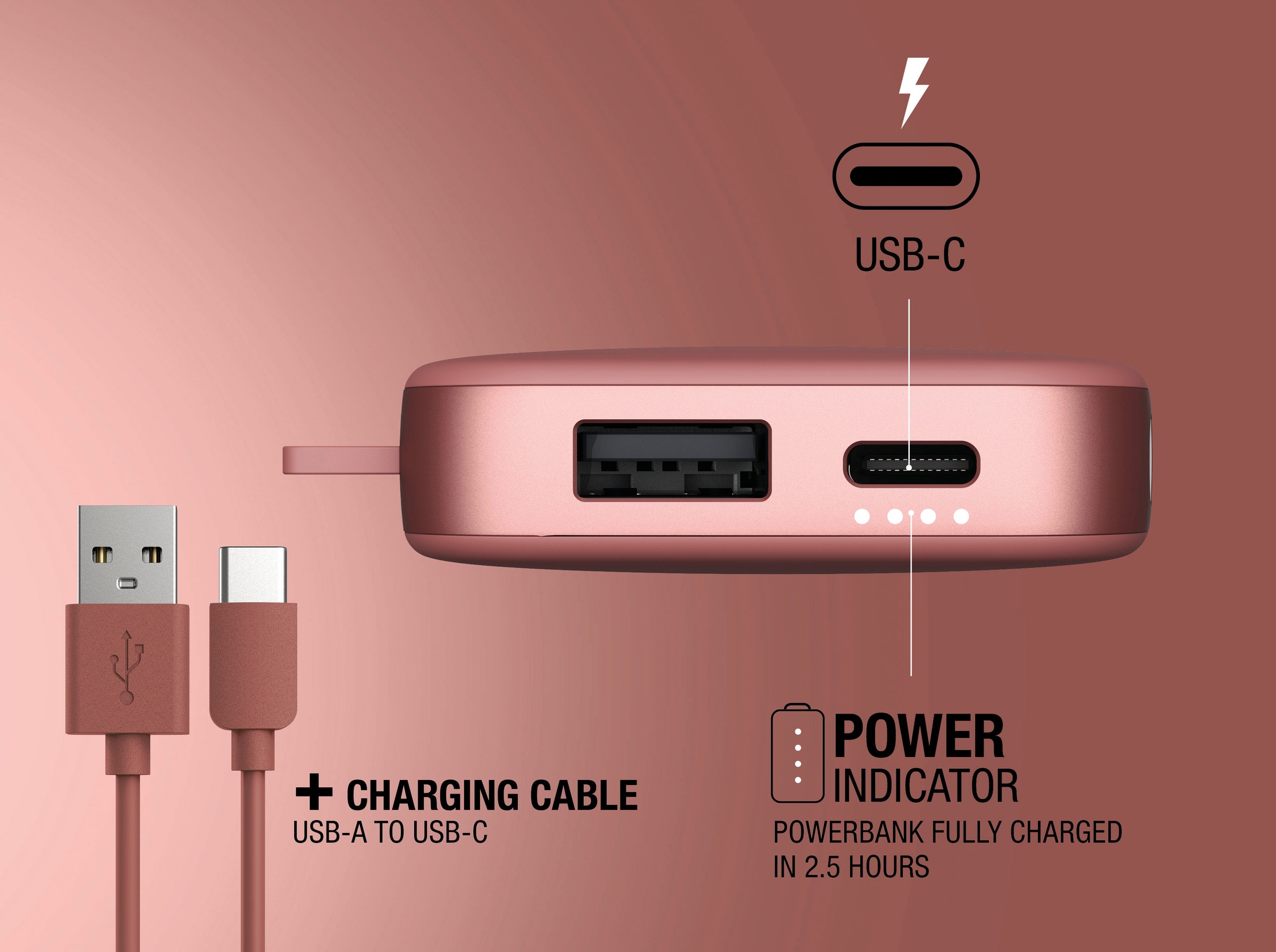 Fresh´n Rebel Powerbank »Power Pack 6000mAh mit USB-C, Fast Charge«, 5 V