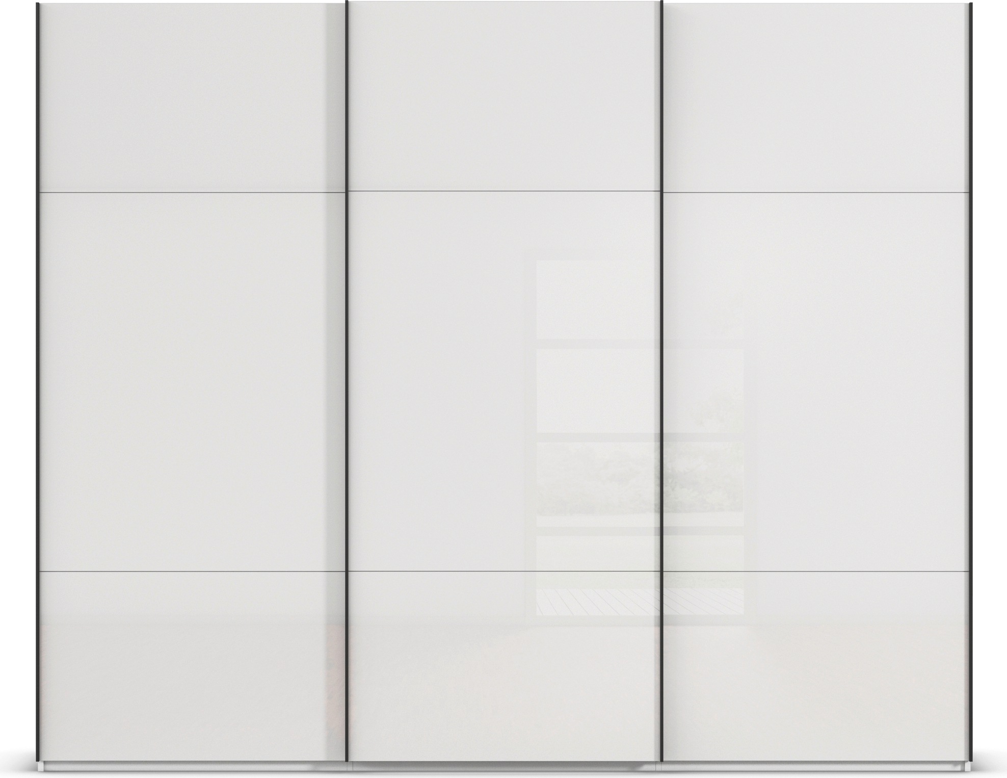 rauch Schwebetürenschrank »Kleiderschrank Schrank Garderobe Schlafzimmerschrank CONTIDO«, (in 3 verschiedenen Ausstattungen BASIC/CLASSIC/PREMIUM), aus hochwertigem Material in 6 Breiten 2 Griff-Farben MADE IN GERMANY