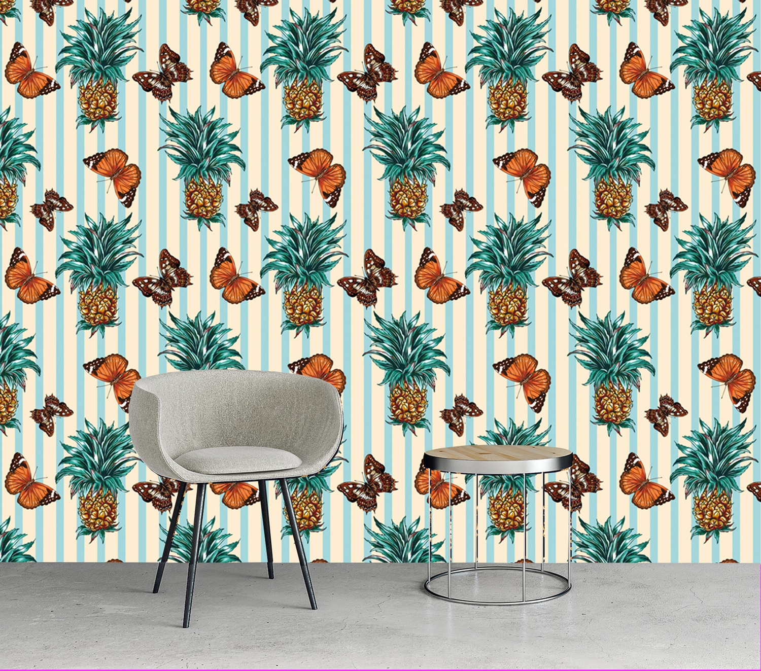queence Vinyltapete »Aisha«, floral-geblümt-gemustert-Motiv-bedruckt-tropisch, 90x250cm, selbstklebend, kinderleichte Anbringung, Sticker