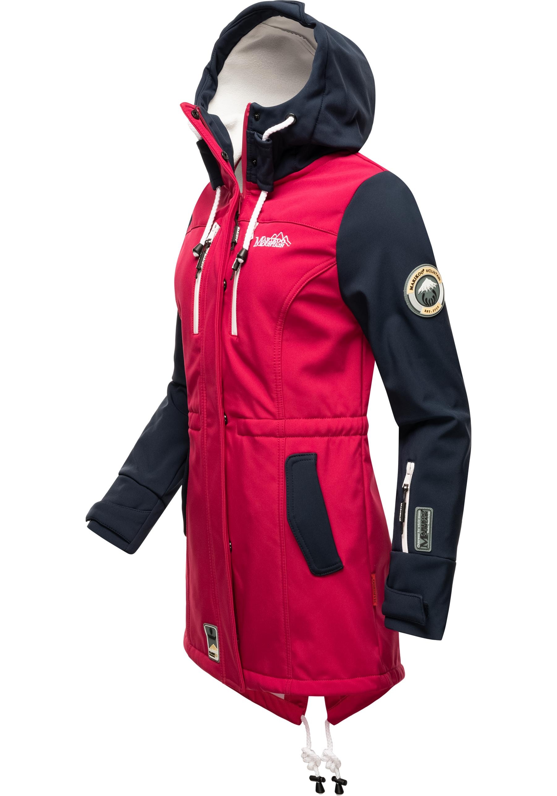 Marikoo Funktionsmantel »Zimtzicke«, Wasserdichter Softshell Parka mit Kapuze