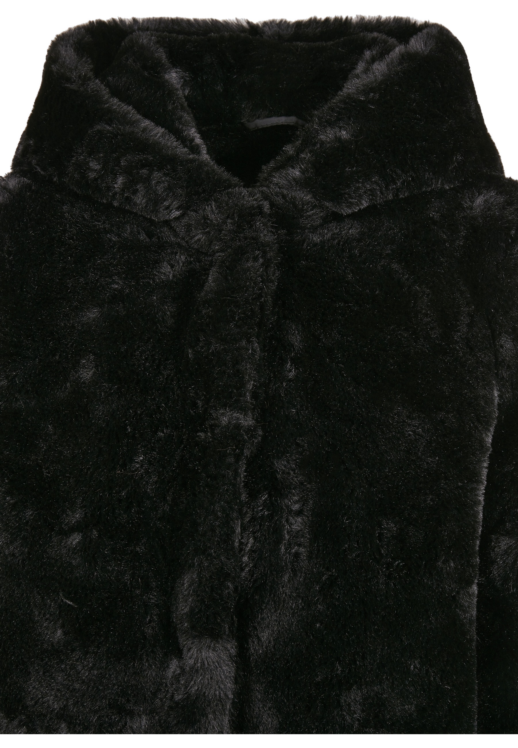 URBAN CLASSICS Winterjacke »Urban Classics Damen Girls Hooded Teddy Coat« 1 Stk. tlg. mit Kapuze