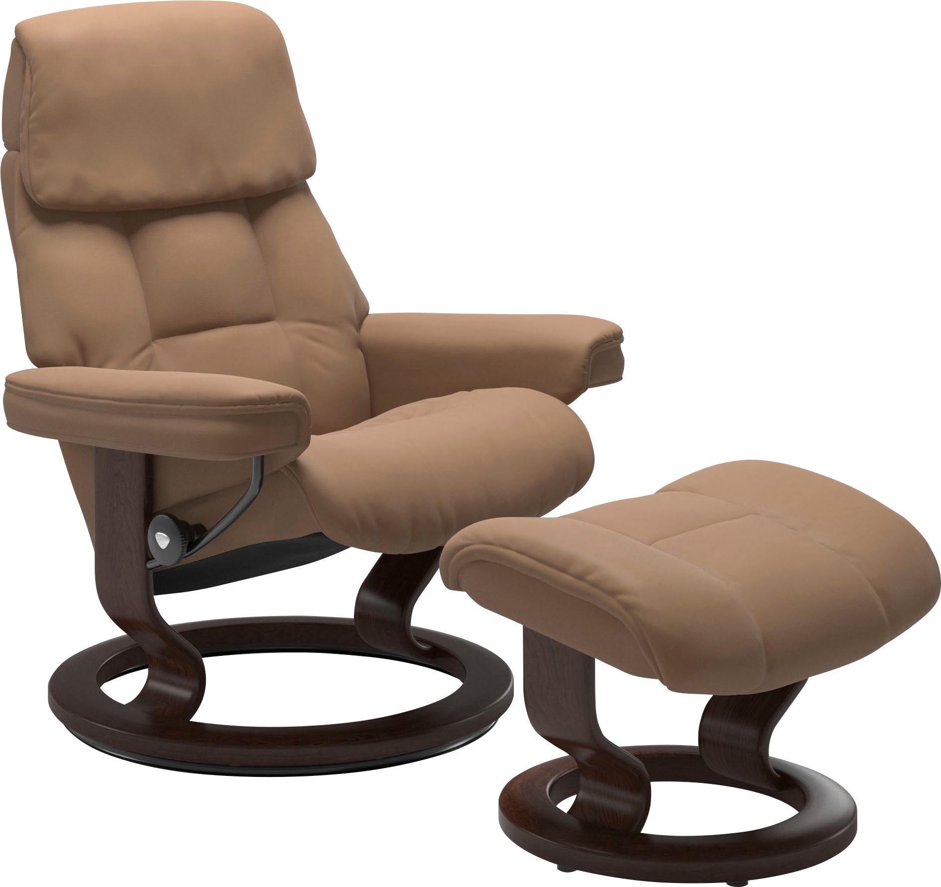 Stressless Relaxsessel "Ruby" Set, mit Classic Base, Größe L, Gestell Eiche, Wenge, Braun & Schwarz