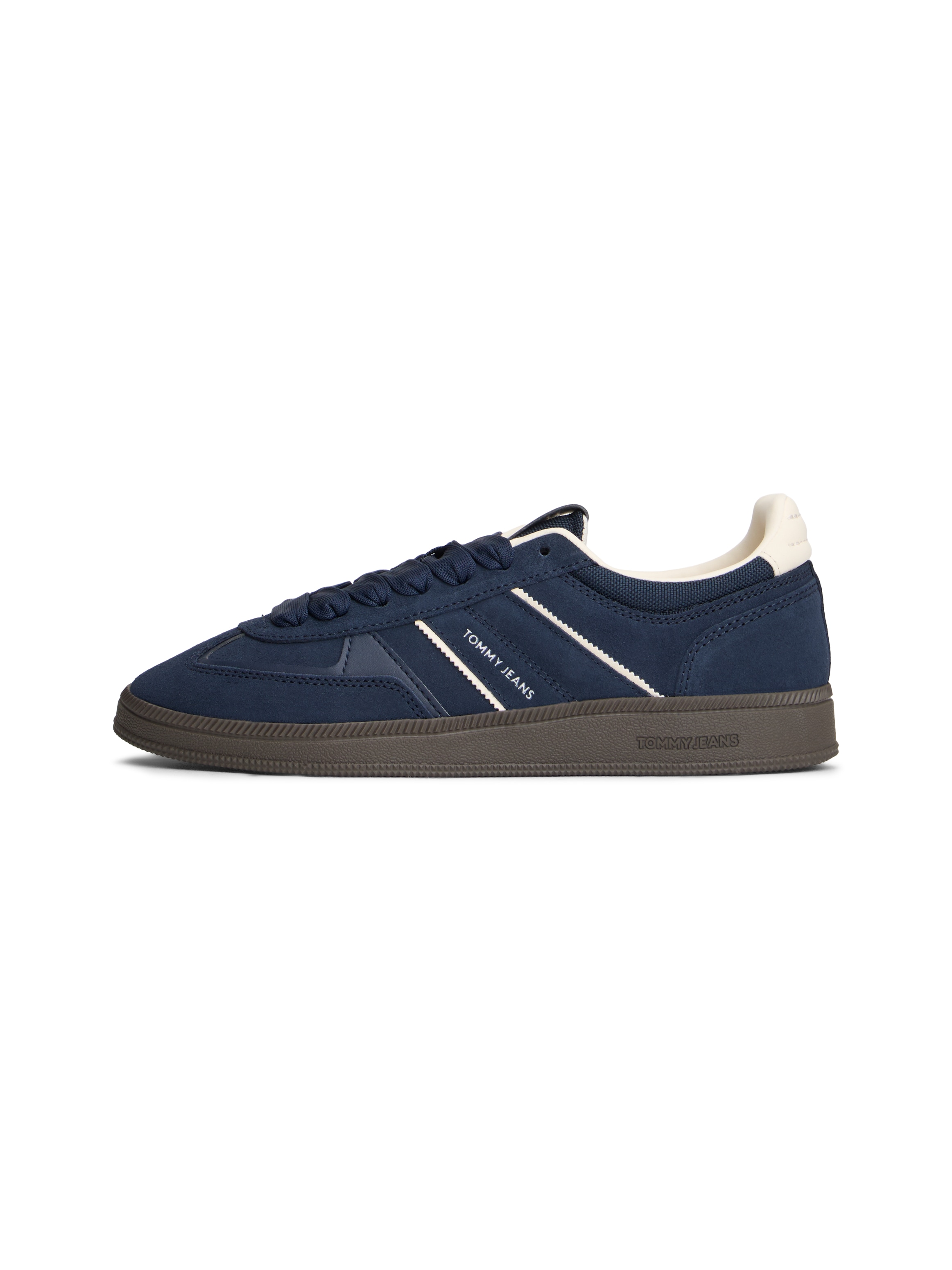 Tommy Jeans Plateausneaker »THE GREENWICH EDGE SUEDE«  Freizeitschuh, Halbschuh, Schnürschuh mit gepolstertem Schaftrand