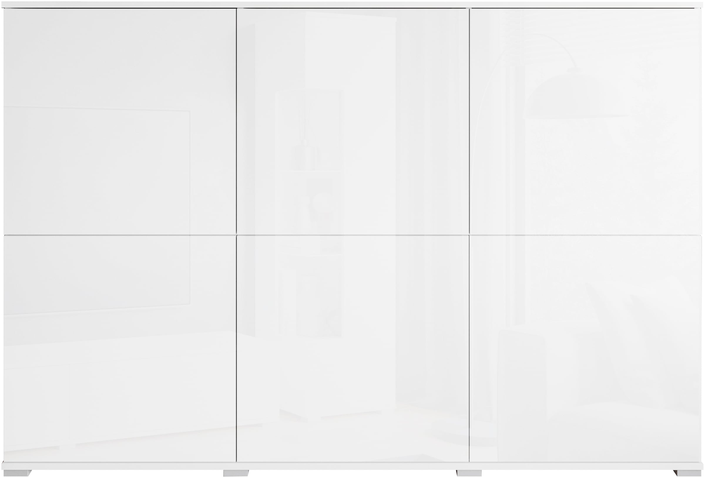 INOSIGN Highboard »Kenia, moderne grifflose Hochkommode mit 6 Türen, Breite 180 cm«, (1 St.), Push-to-Open-Fronten, höhenverstellbaren Einlegeböden