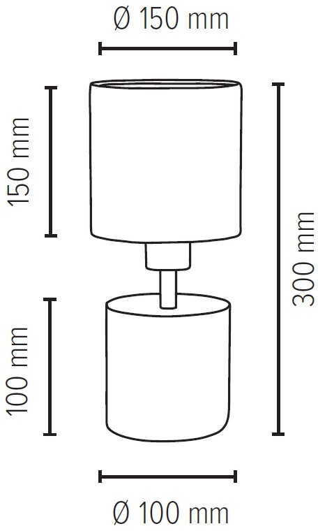 flammig-flammig, handgefertigt, BAUR Beton Naturprodukt, | 1 SPOT »STRONG«, Stoff aus kaufen Tischleuchte Lampenschirm Light Echtes -