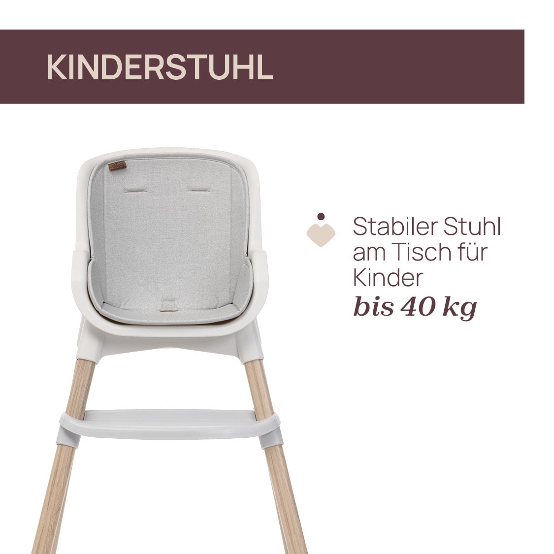 Chicco Hochstuhl »Zest Plus Wooden Grey« () mit abnehmbarem Tablett