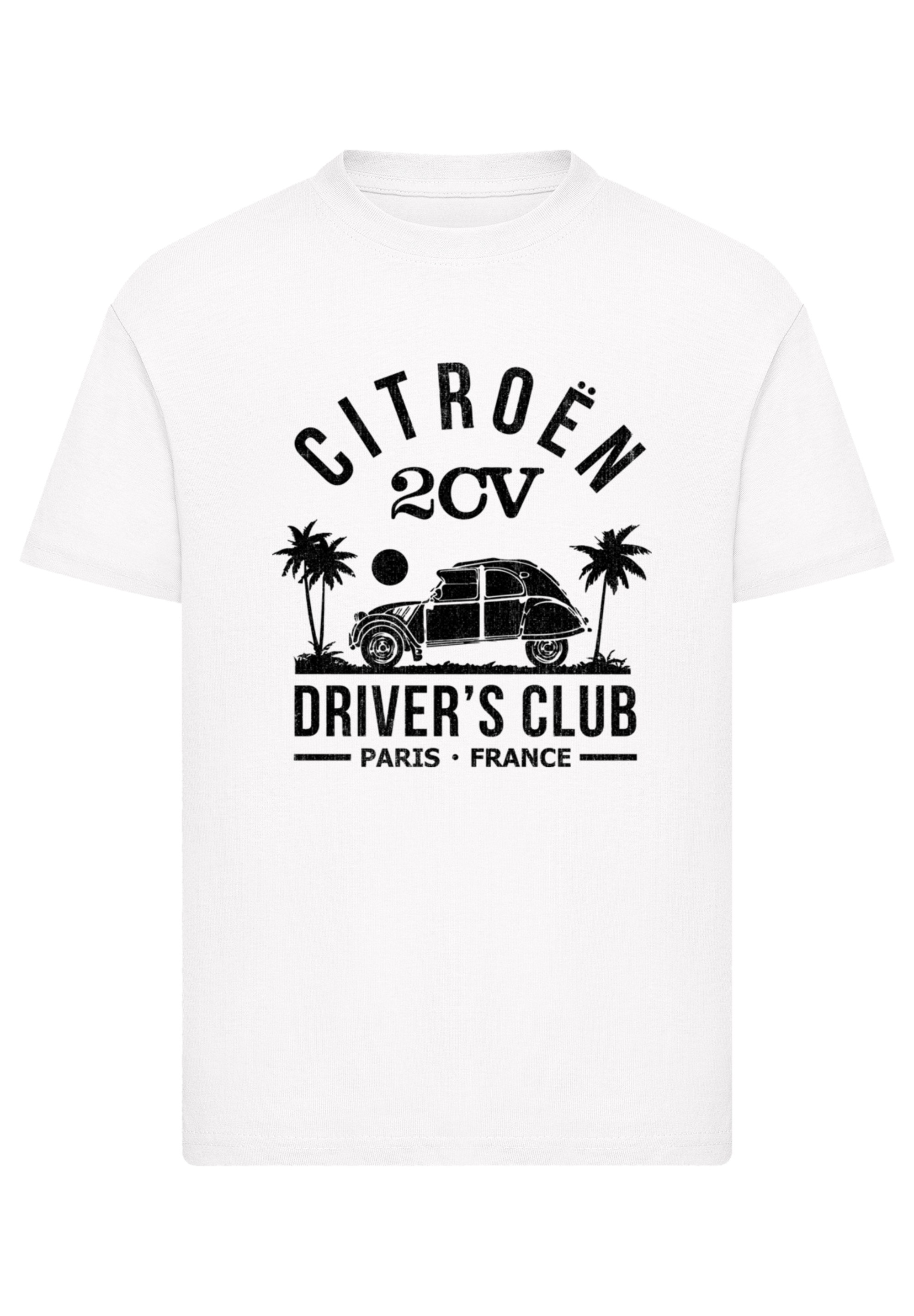 F4NT4STIC T-Shirt »Citroën 2CV Driver's Club Black Beach« Premium Qualität