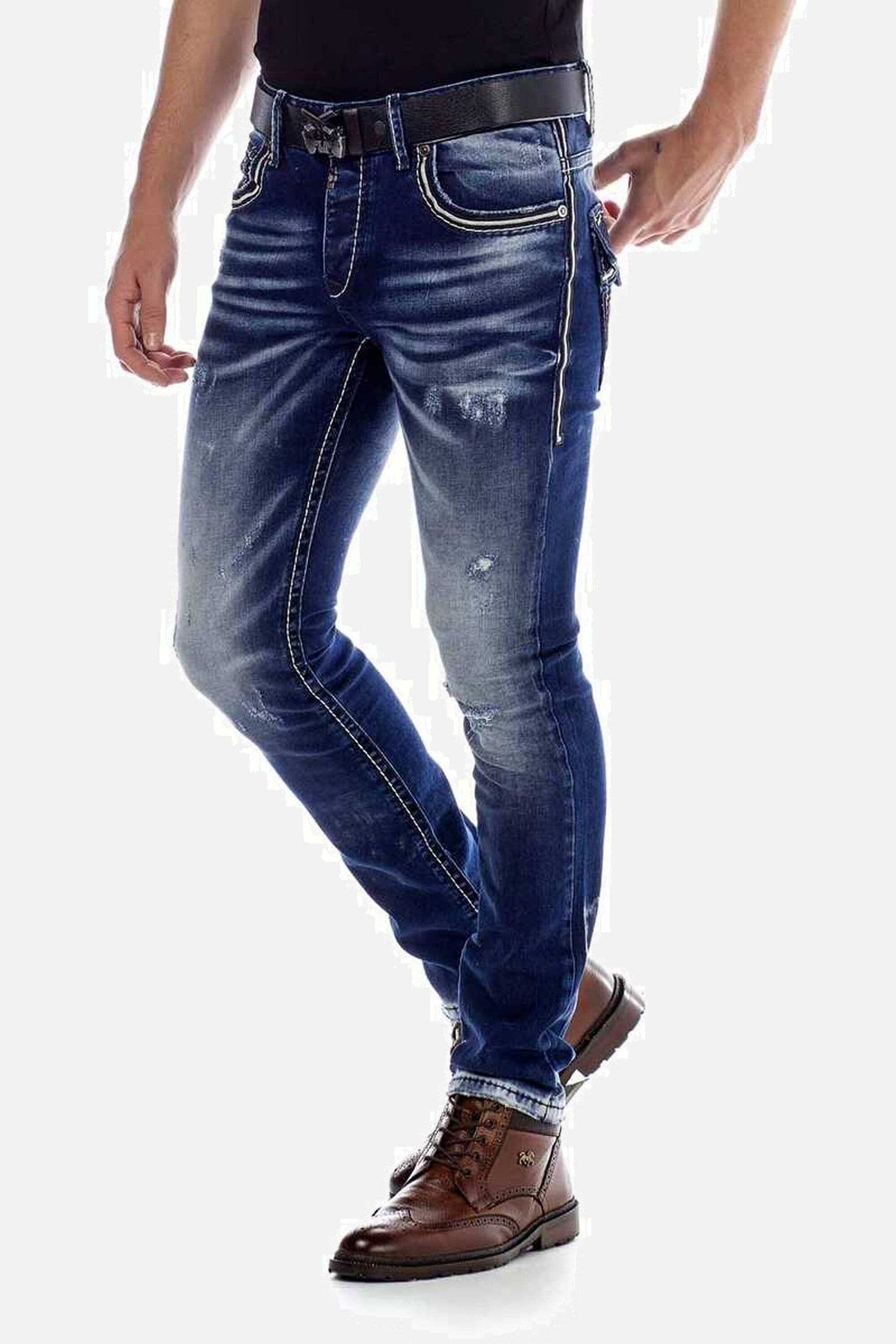 Cipo & Baxx Straight-Jeans »Jeans«, im Worn Washed Look, CD-485