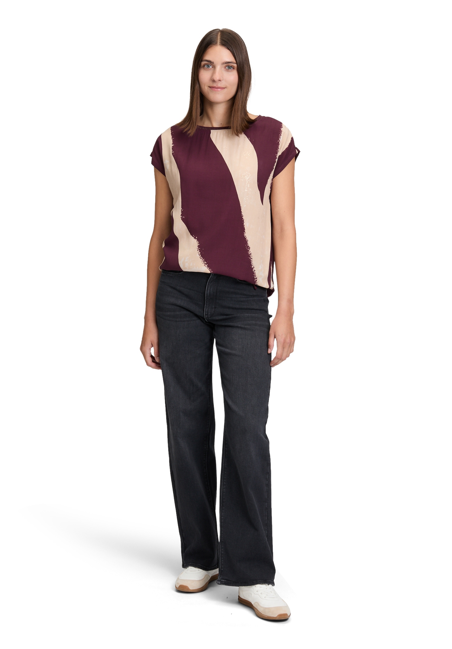 Betty&Co Kurzarmshirt »Betty & Co Damen Casual-Shirt mit Print«, (1 tlg.)