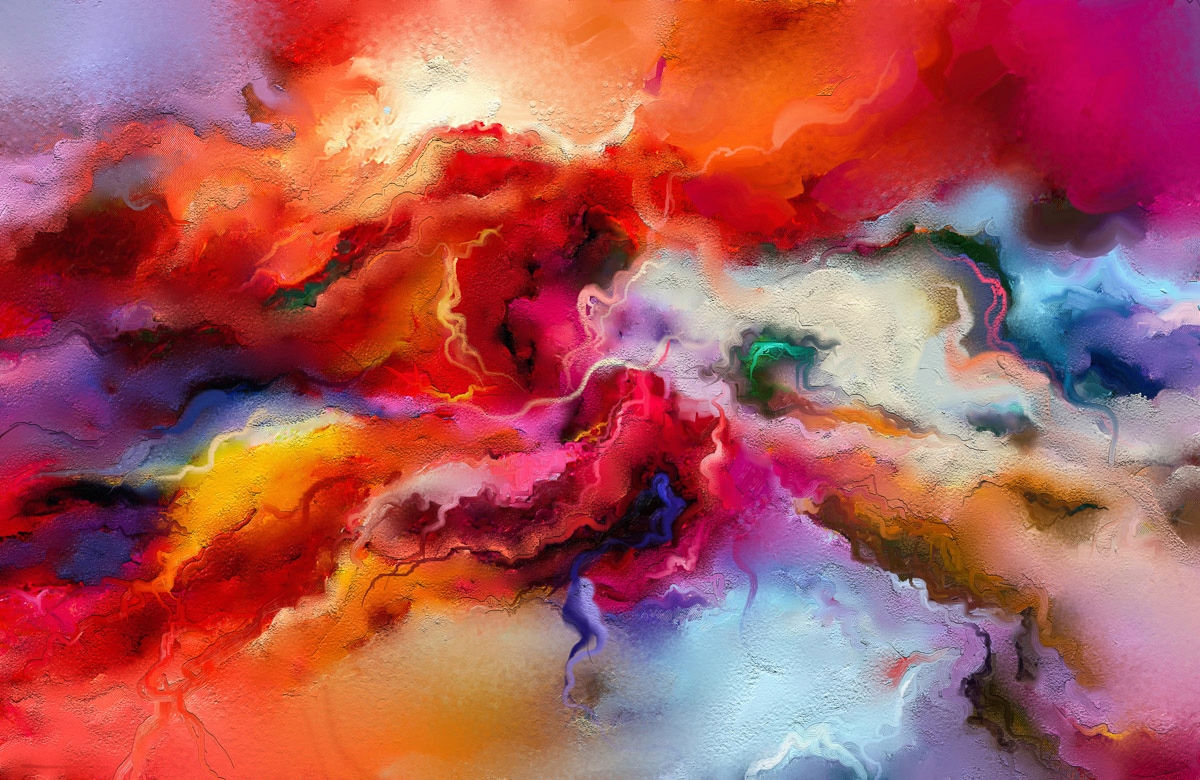 Papermoon "Abstraktes Ölgemälde"