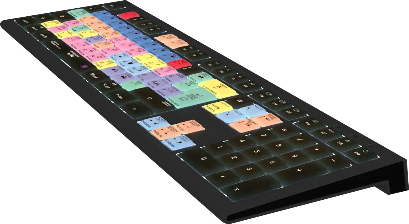 Logickeyboard Tastatur »Adobe Premiere Pro CC Astra 2 DE (Mac)«, (Ziffernblock-USB-Anschluss)