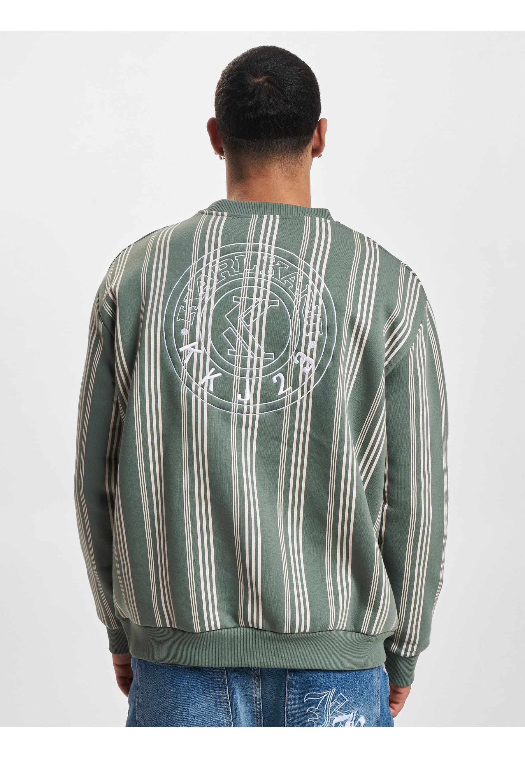 Karl Kani Langarmshirt »Karl Kani Herren KM233-027-1 KK Small Signature Striped Crew«, (1 tlg.)