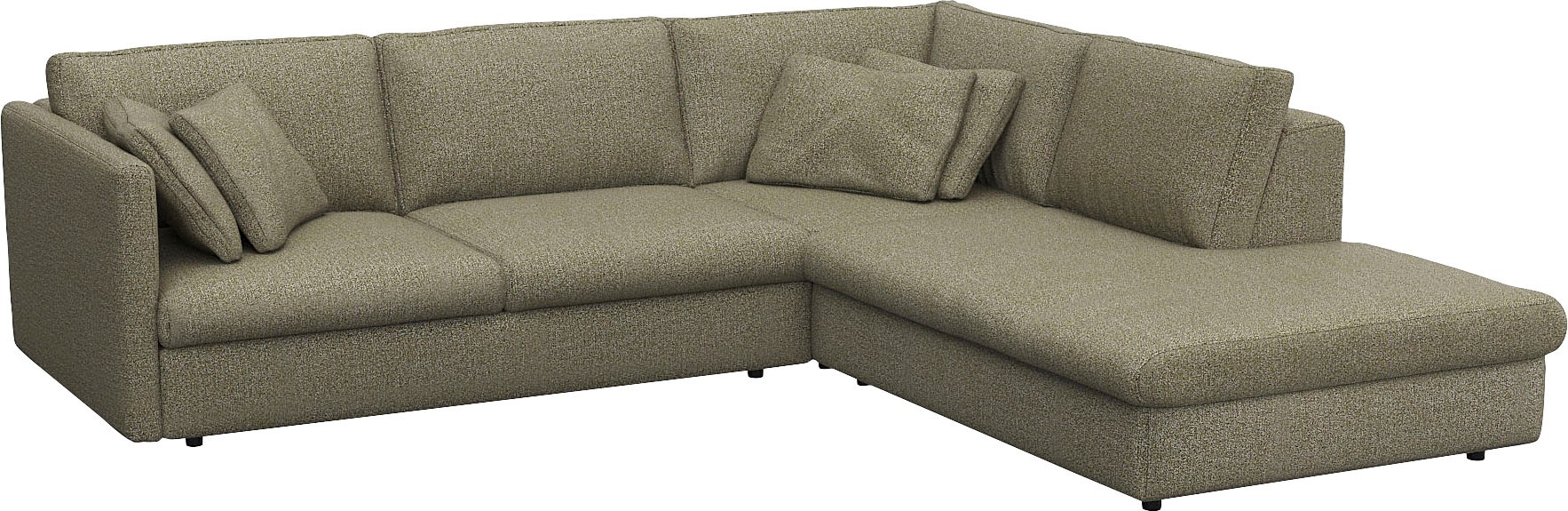 FLEXLUX Ecksofa »Lovane, elegant und zeitlos, bequem, L-Form«, Weich & anschmiegsam, große Sitztiefe auf Kaltschaum, Dekokissen inkl.