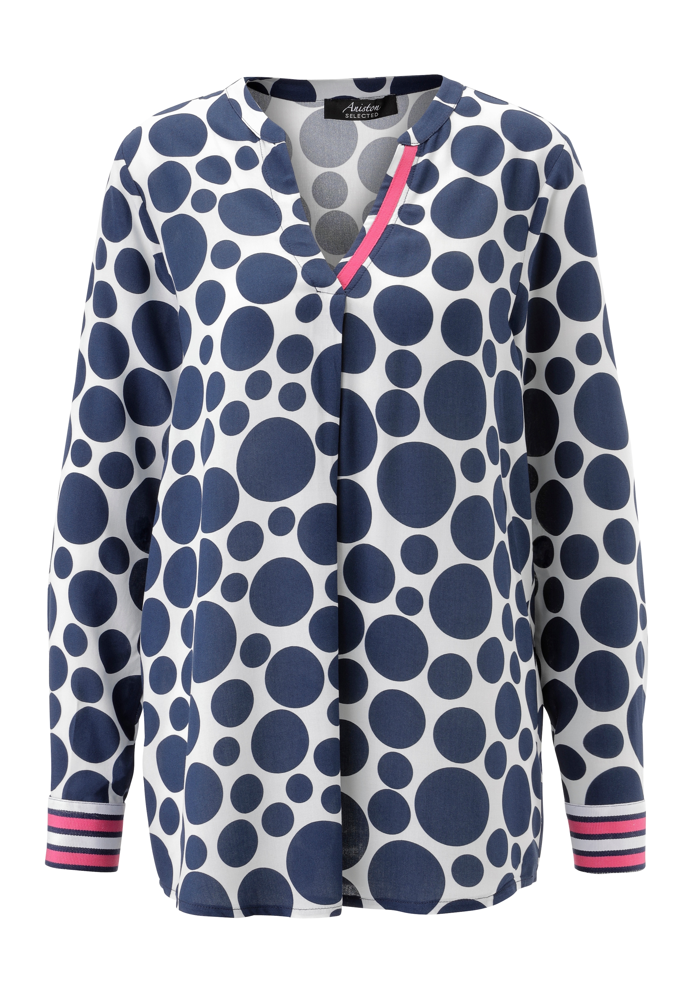 Aniston SELECTED Schlupfbluse im raffinierten Tupfenverlauf - NEUE KOLLEKTION