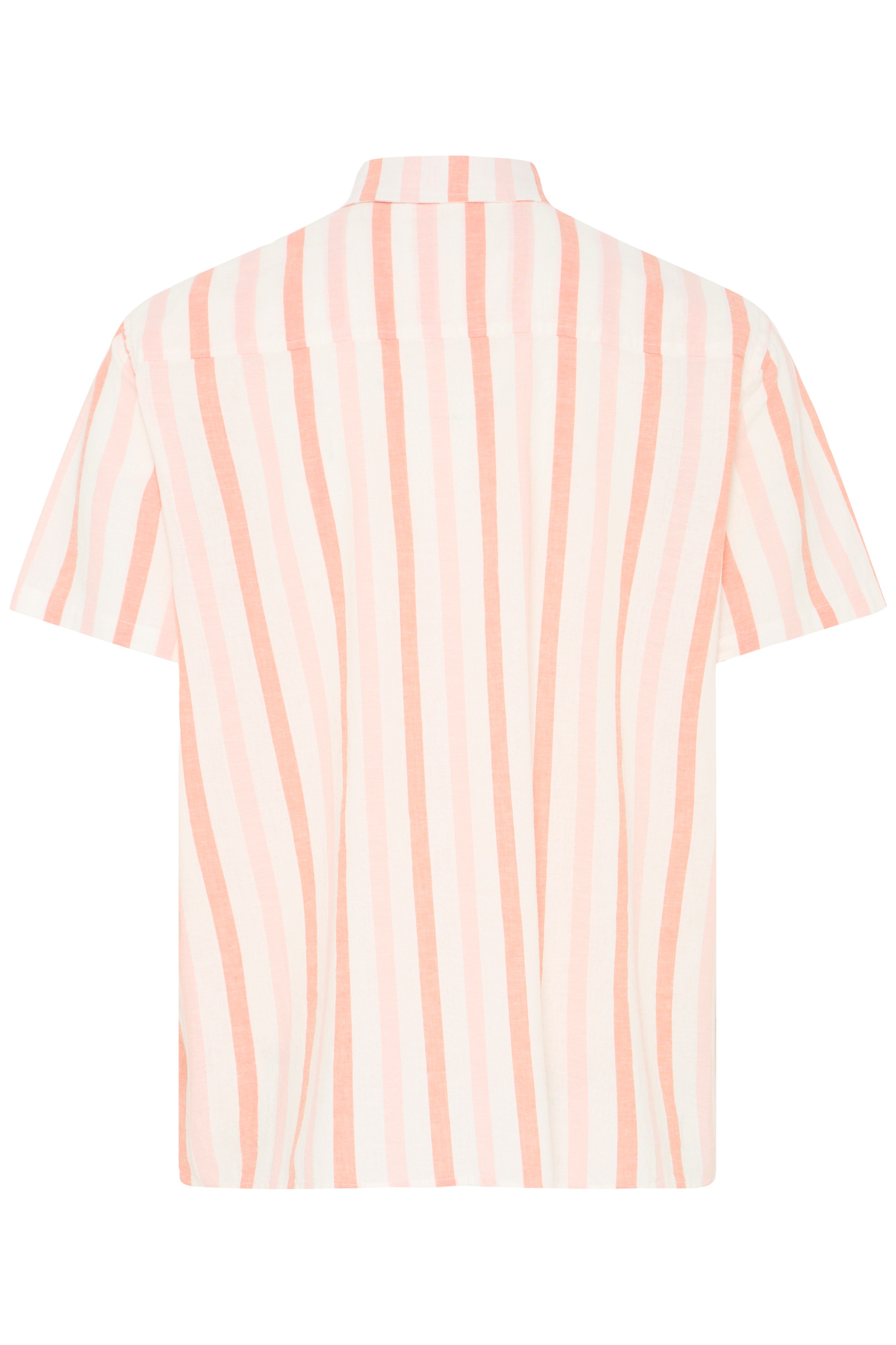 Blend Kurzarmhemd »BHABAN SHIRT STRIPE« aus Baumwollmischung, mit Leinen, Relaxed Fit, gestreifte Leinenoptik