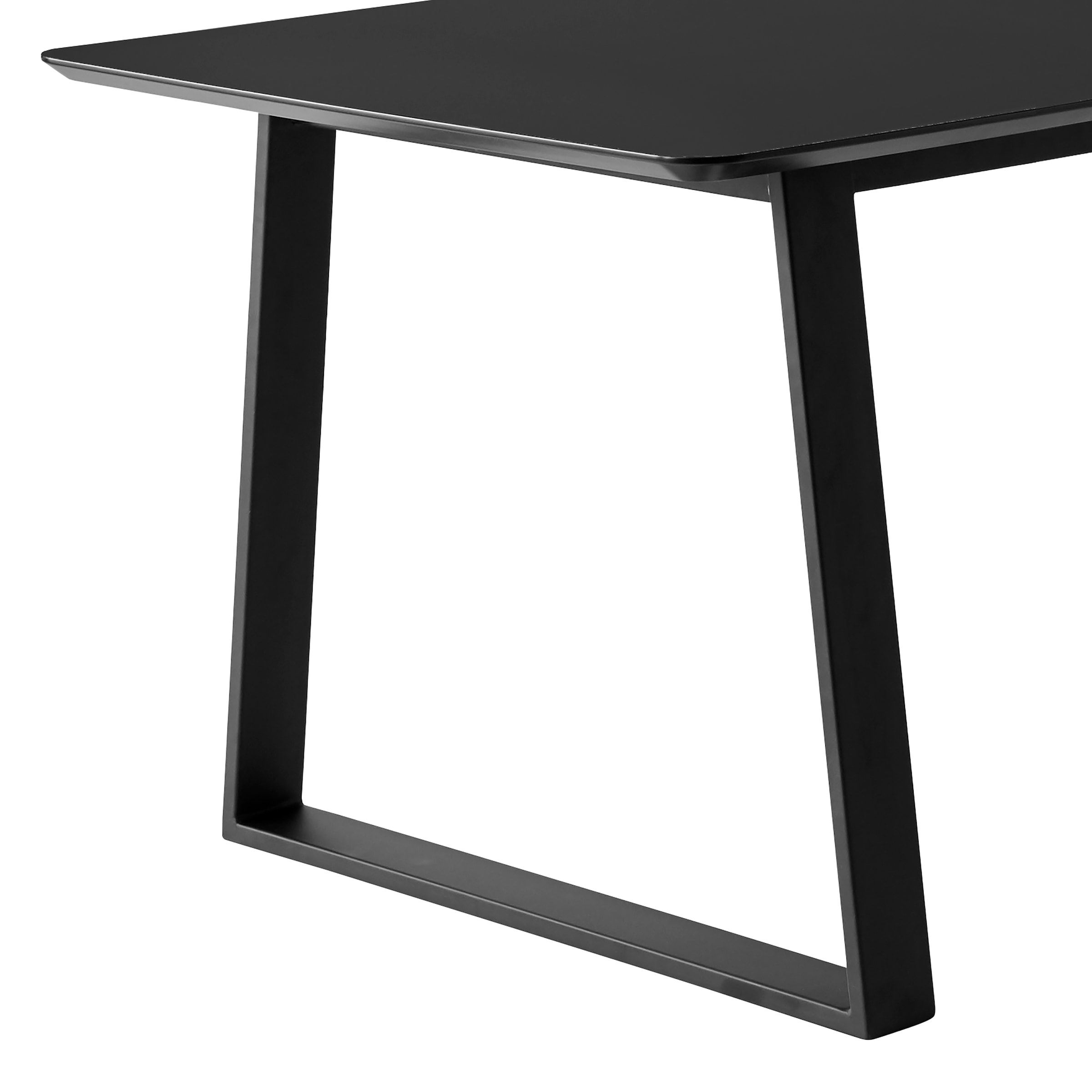 Hammel Furniture Esstisch »Meza Designtisch mit Auszugsfunktion und 2 Einlegeplatten«, abgerundete Tischplatte MDF, Trapez Metallgestell