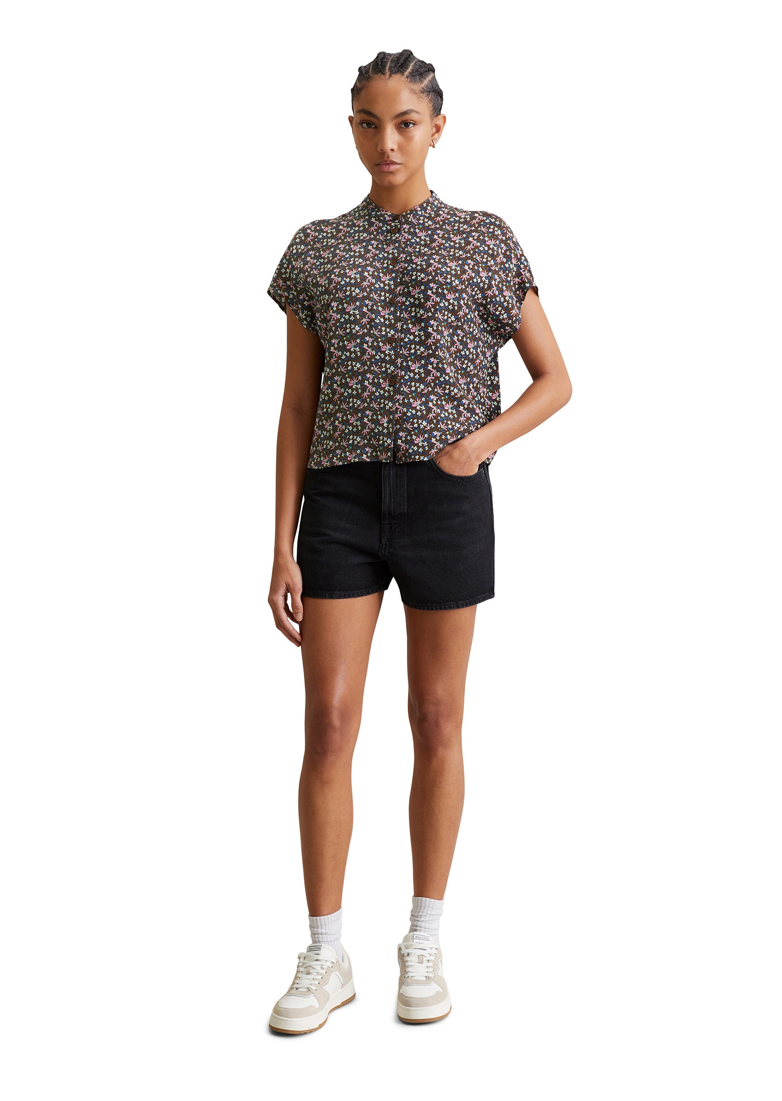Marc O'Polo DENIM Kurzarmbluse »aus LENZING™ ECOVERO™«