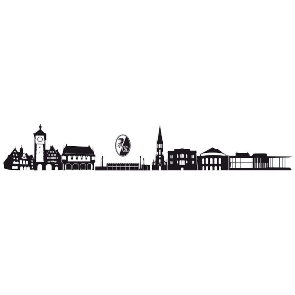 Wall-Art Wandtattoo »Fußball SC Freiburg Skyline + Logo«, (1 St.), selbstklebend, entfernbar