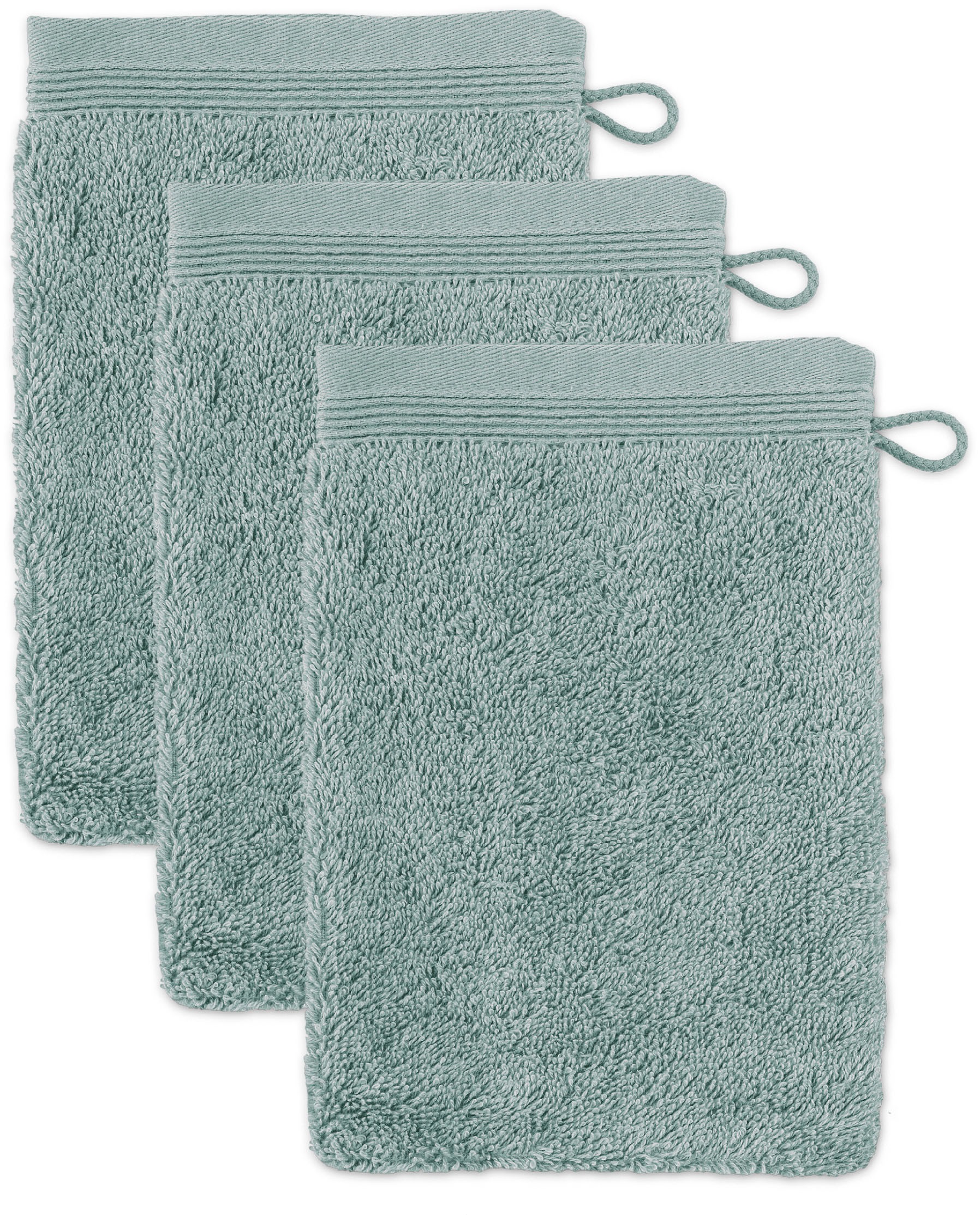 Möve Waschhandschuh "Superwuschel" Waschhandschuh Set mit Bordüre, 100% Pre günstig online kaufen