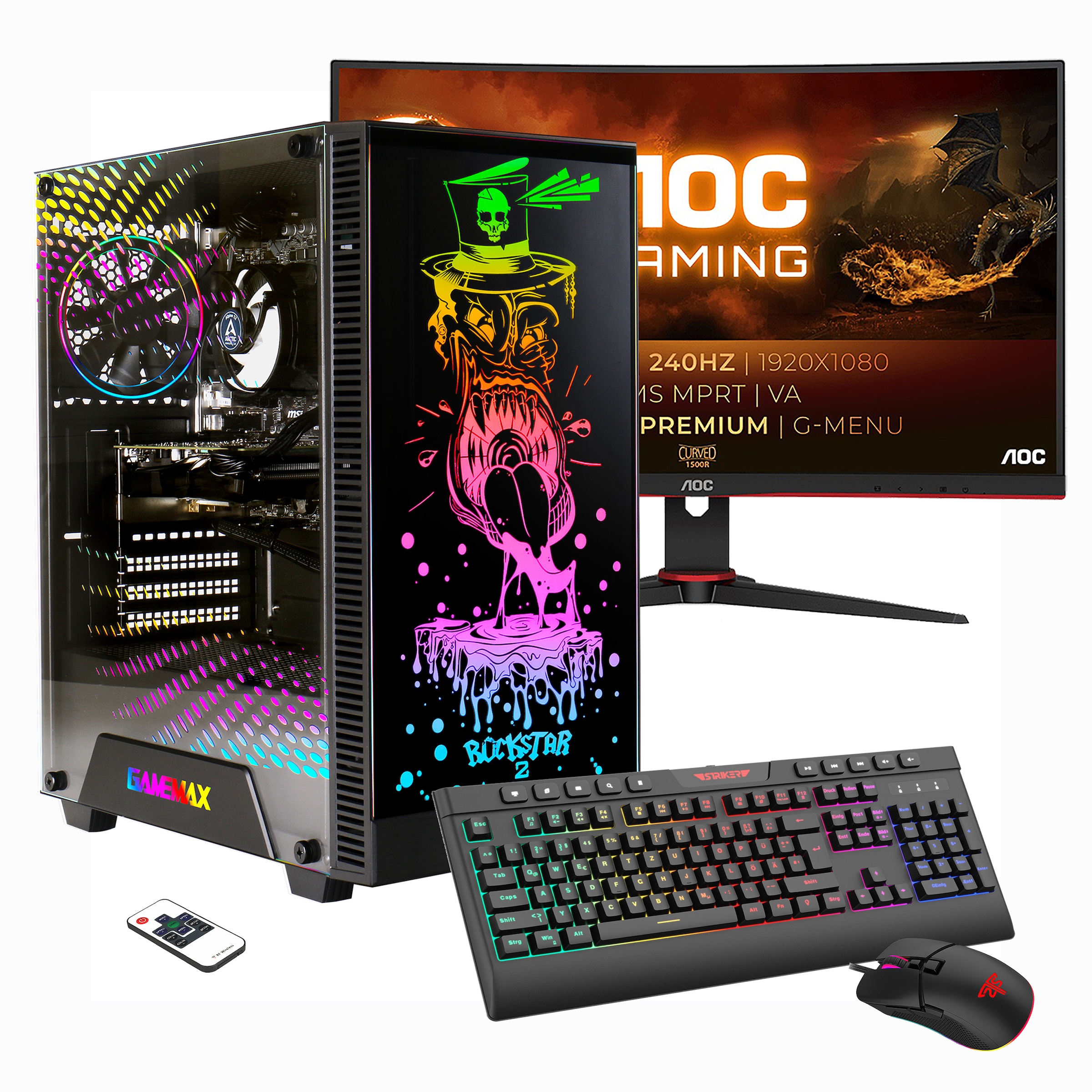 Gaming-PC-Komplettsystem »Rockstar SET02453«, (RTX 4060Ti (16GB), PCIe SSD Gen4),...