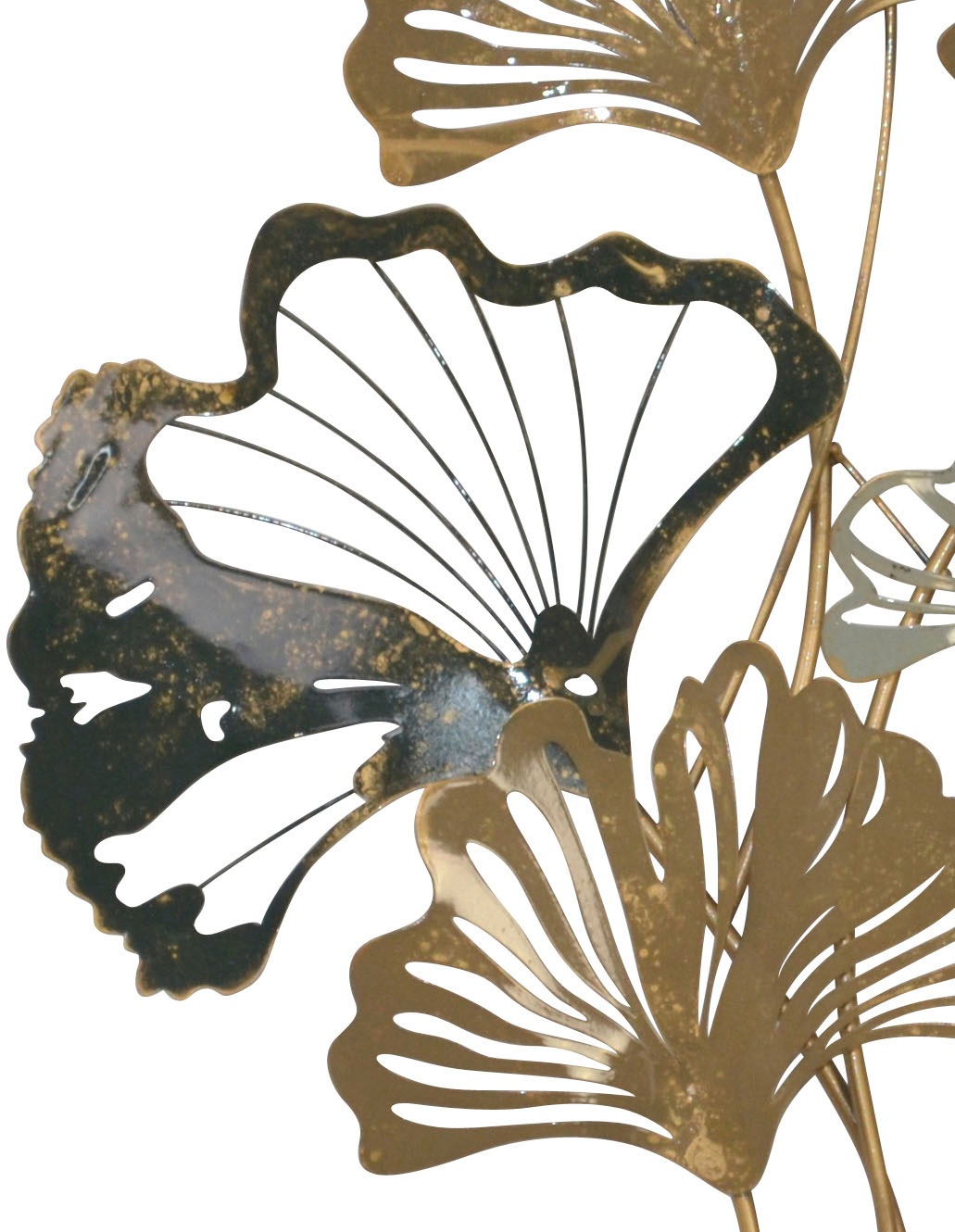 HOFMANN LIVING AND MORE Wanddekoobjekt "Wanddekoration" aus Metall, Ginkgo- günstig online kaufen