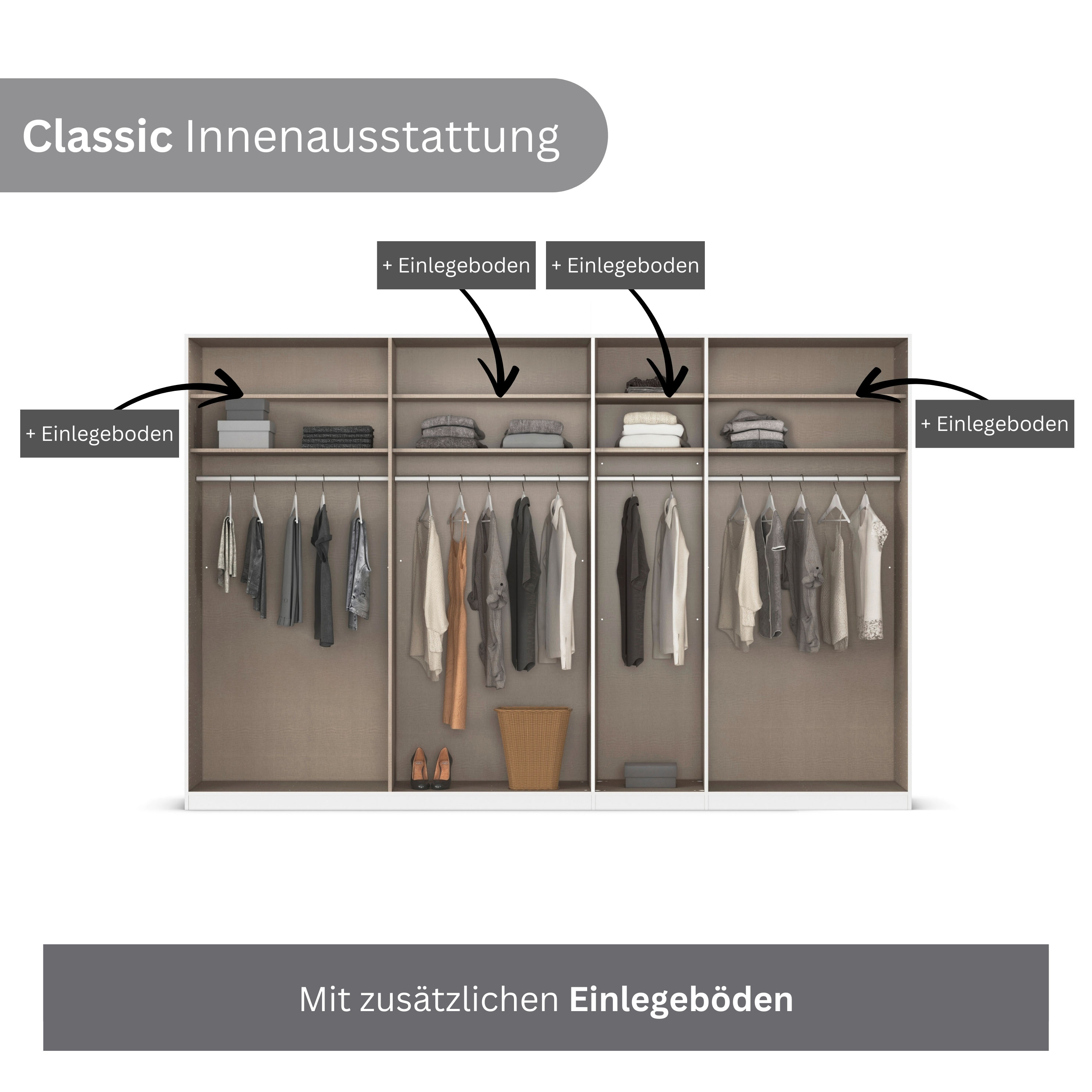 Thumbnail - rauch Kleiderschrank "Drehtürenschrank Schrank Garderobe Wäscheschrank Schlafzimmer AVOLA", (in 3 verschiedenen Ausstatt...