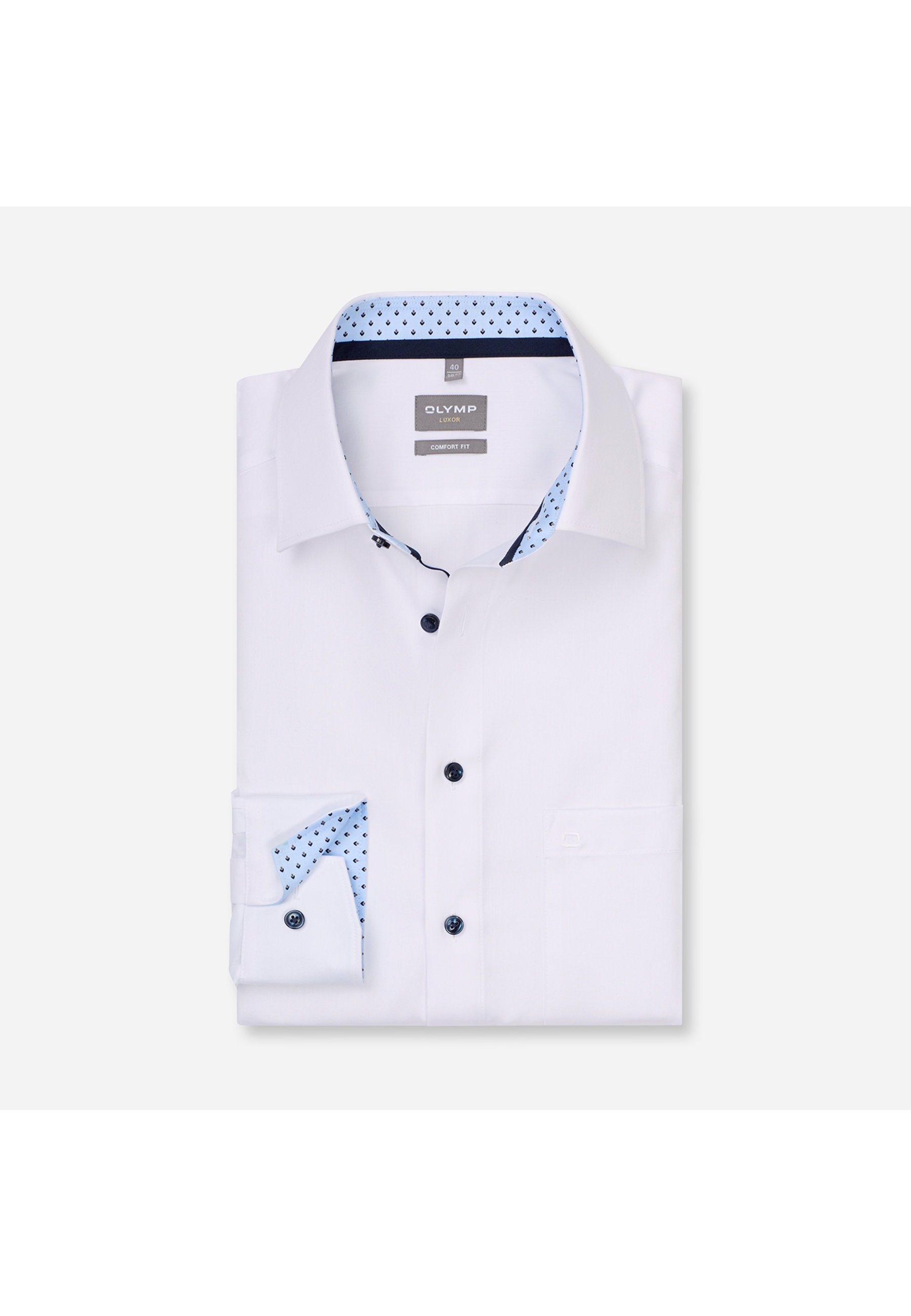 OLYMP Luxor Men's Dress Shirt White Size 40 5