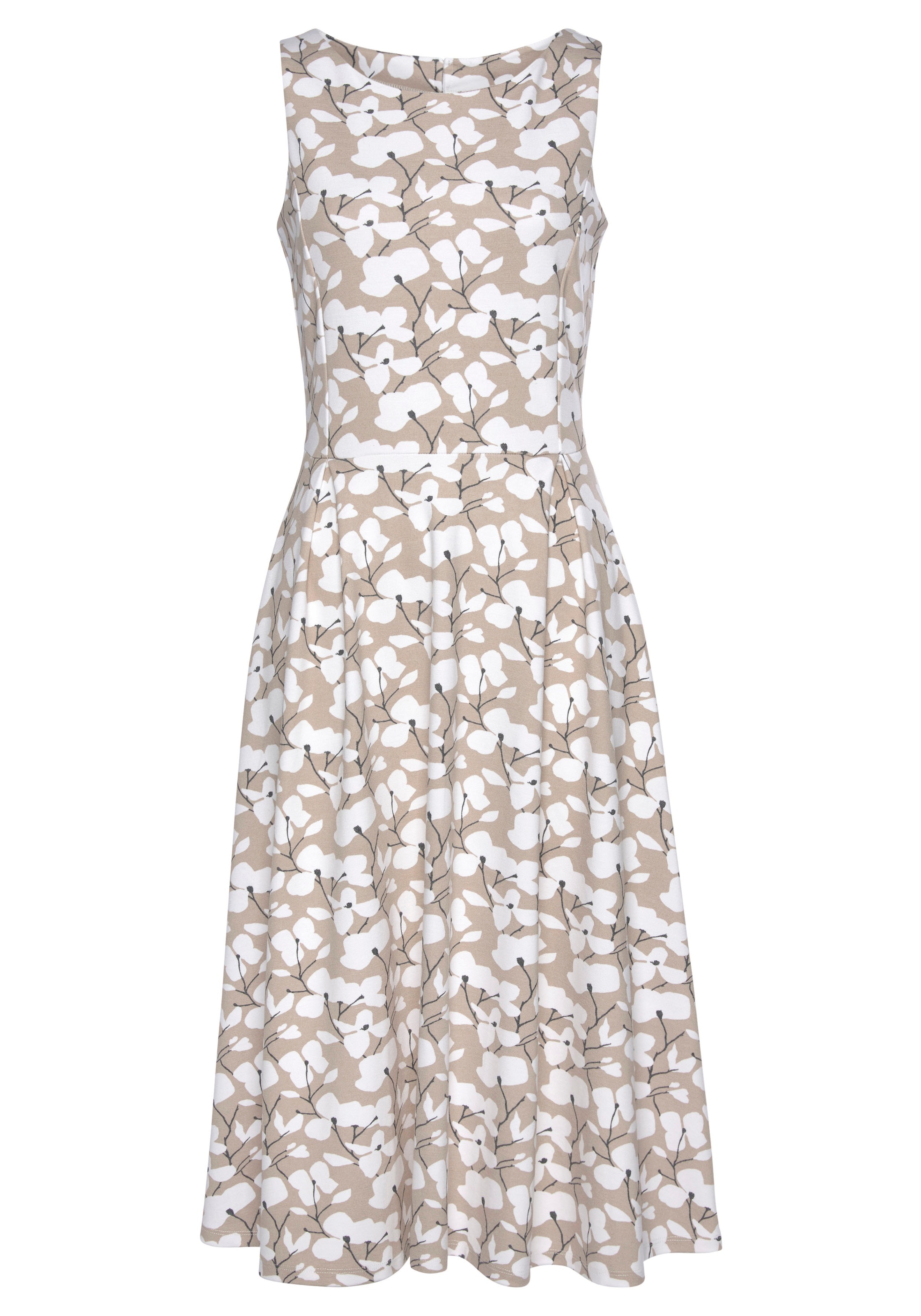 Beachtime Midikleid, mit Blumendruck, aus Jersey, A-Linien-Kleid günstig online kaufen