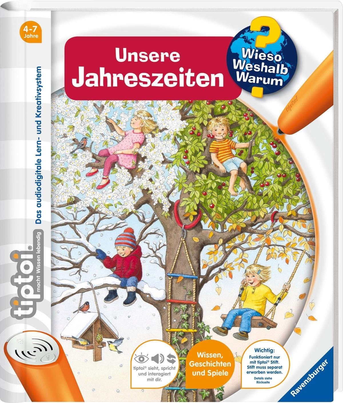 RAVENSBURGER Kinderbuch "tiptoi WWW Unsere Jahreszeiten", bunt, Bücher, Made in Europe