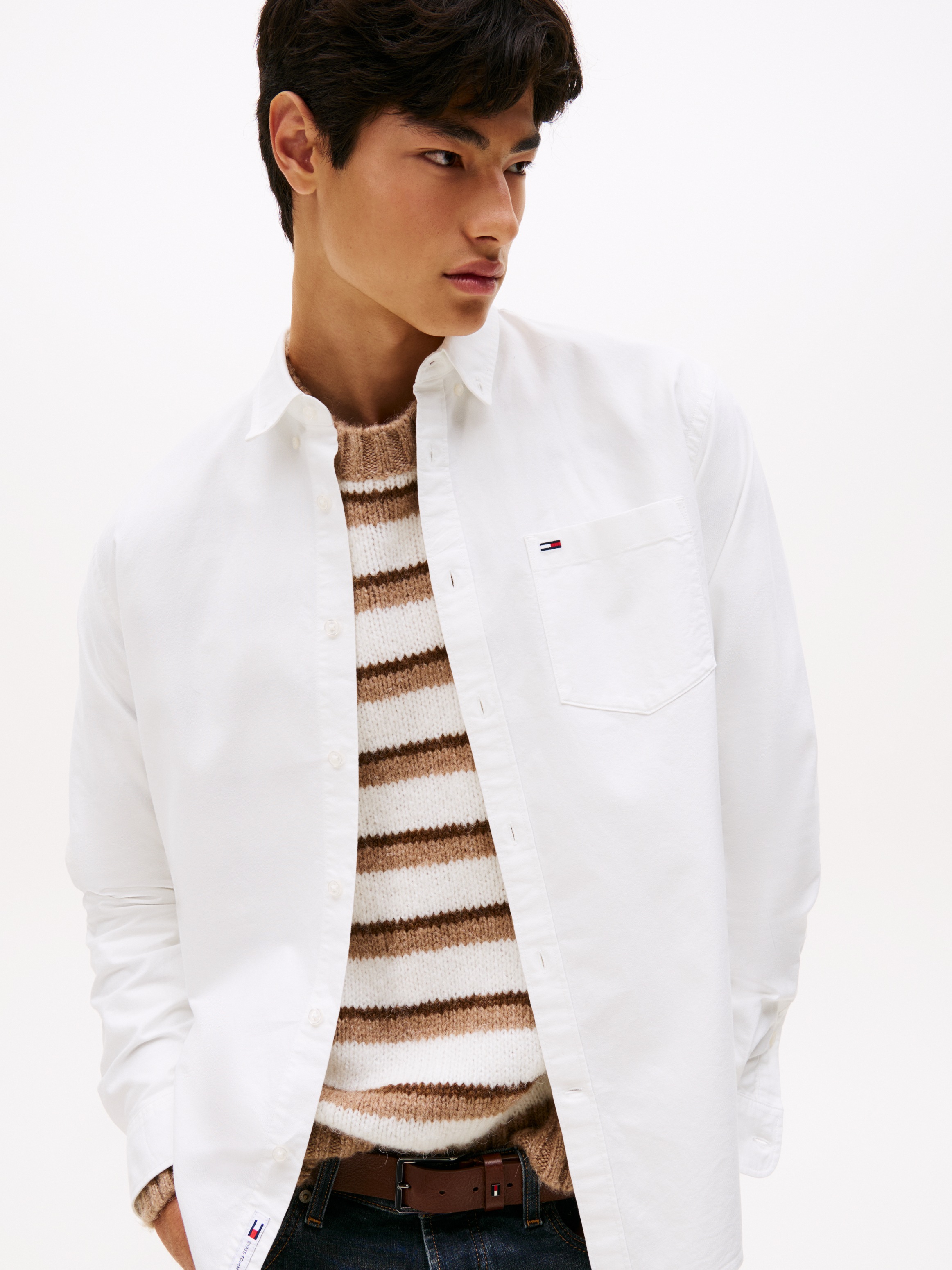 Tommy Jeans Langarmhemd "TJM OXFORD", relaxed fit, Button-down-Kragen günstig online kaufen