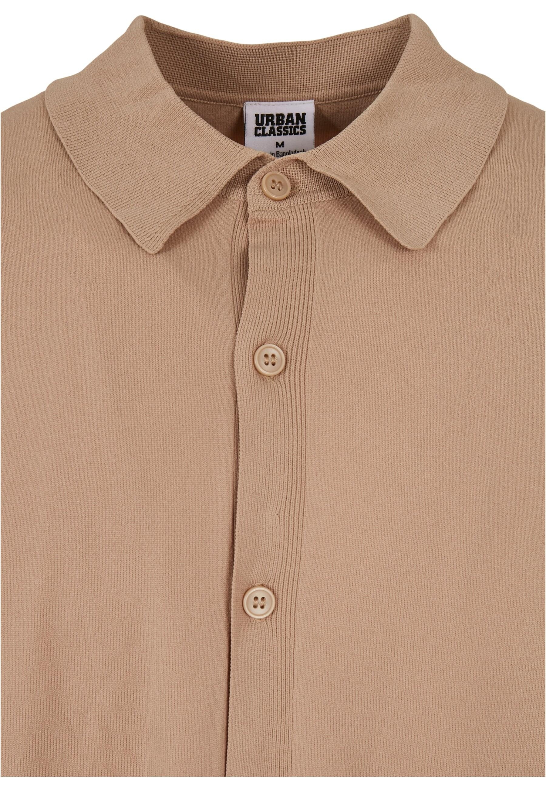 URBAN CLASSICS Langarmhemd »Urban Classics Herren Knitted Shirt«, (1 tlg.)