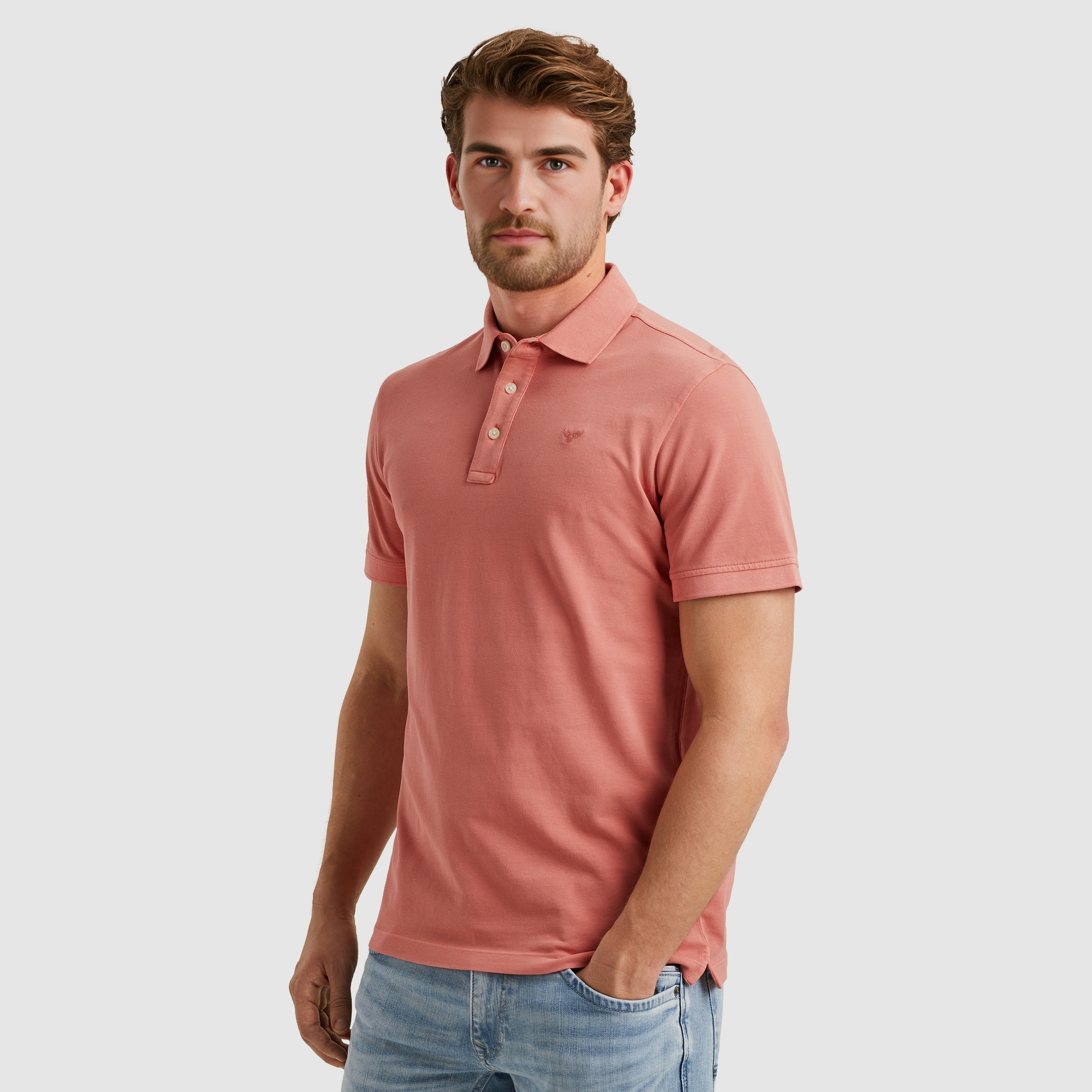 PME LEGEND Poloshirt »Short sleeve polo pique garment dye«, mit Logo Stickerei