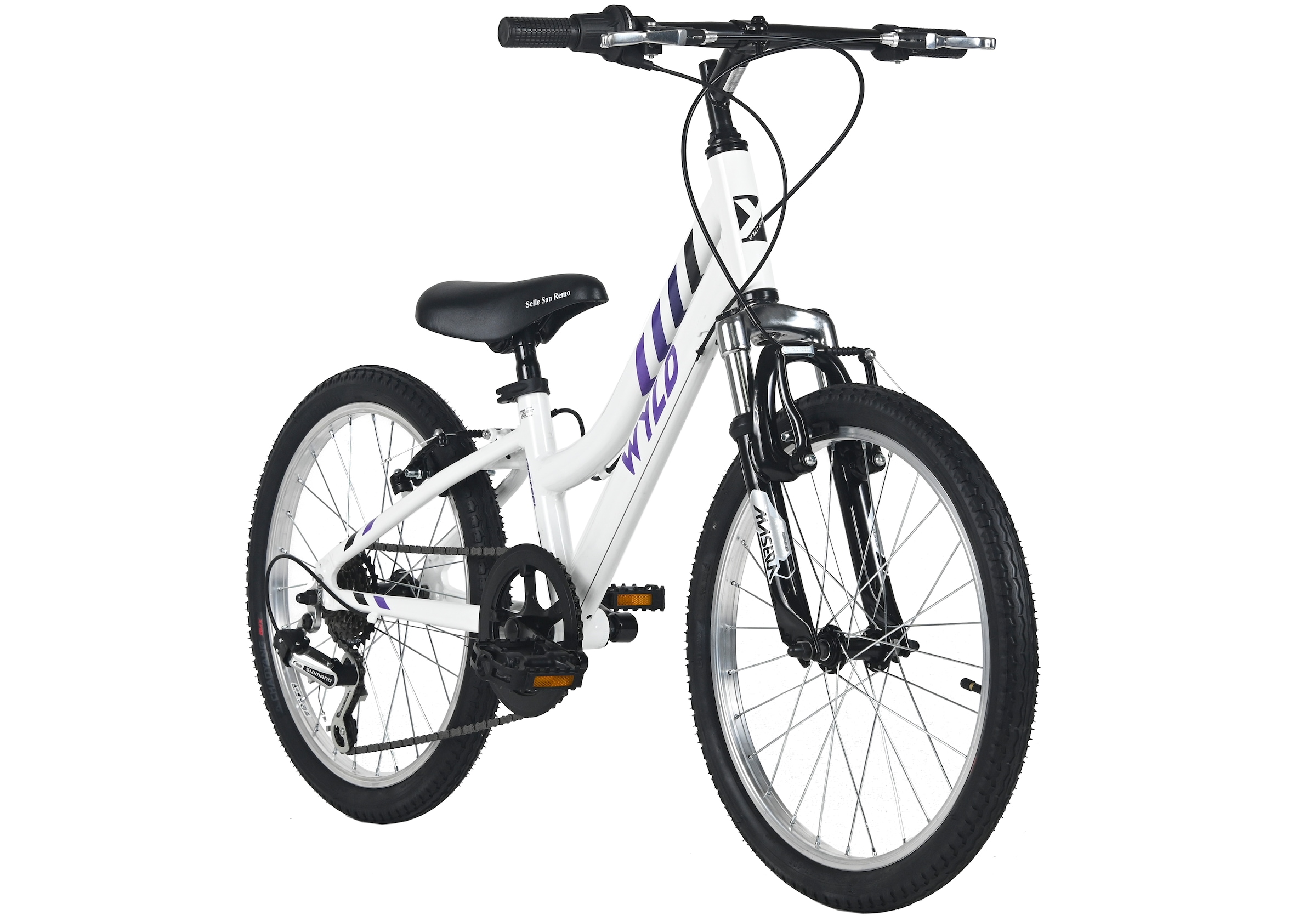 WYLD Kinderfahrrad »Mistral Weiß 6 Gänge RH 27 cm - Ab 6 Jahre« 6 Gang Kettenschaltung