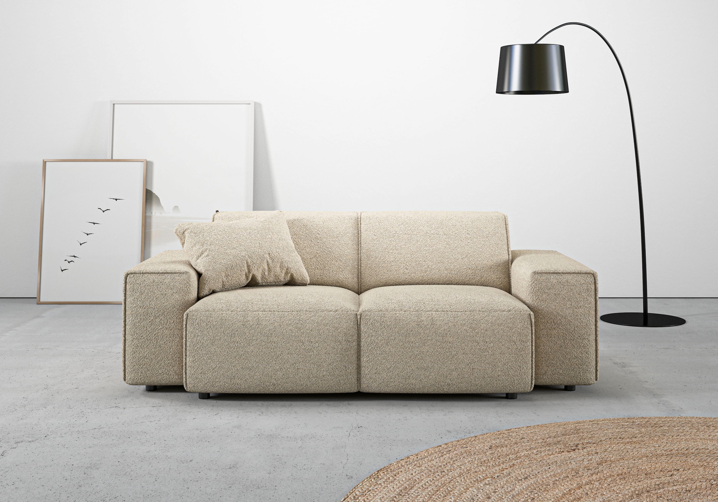 Home affaire 2-Sitzer "Glimminge auch in Breitcord + Feincord + Easy care-Bezug" besondere Kedernähte, Zierkissen