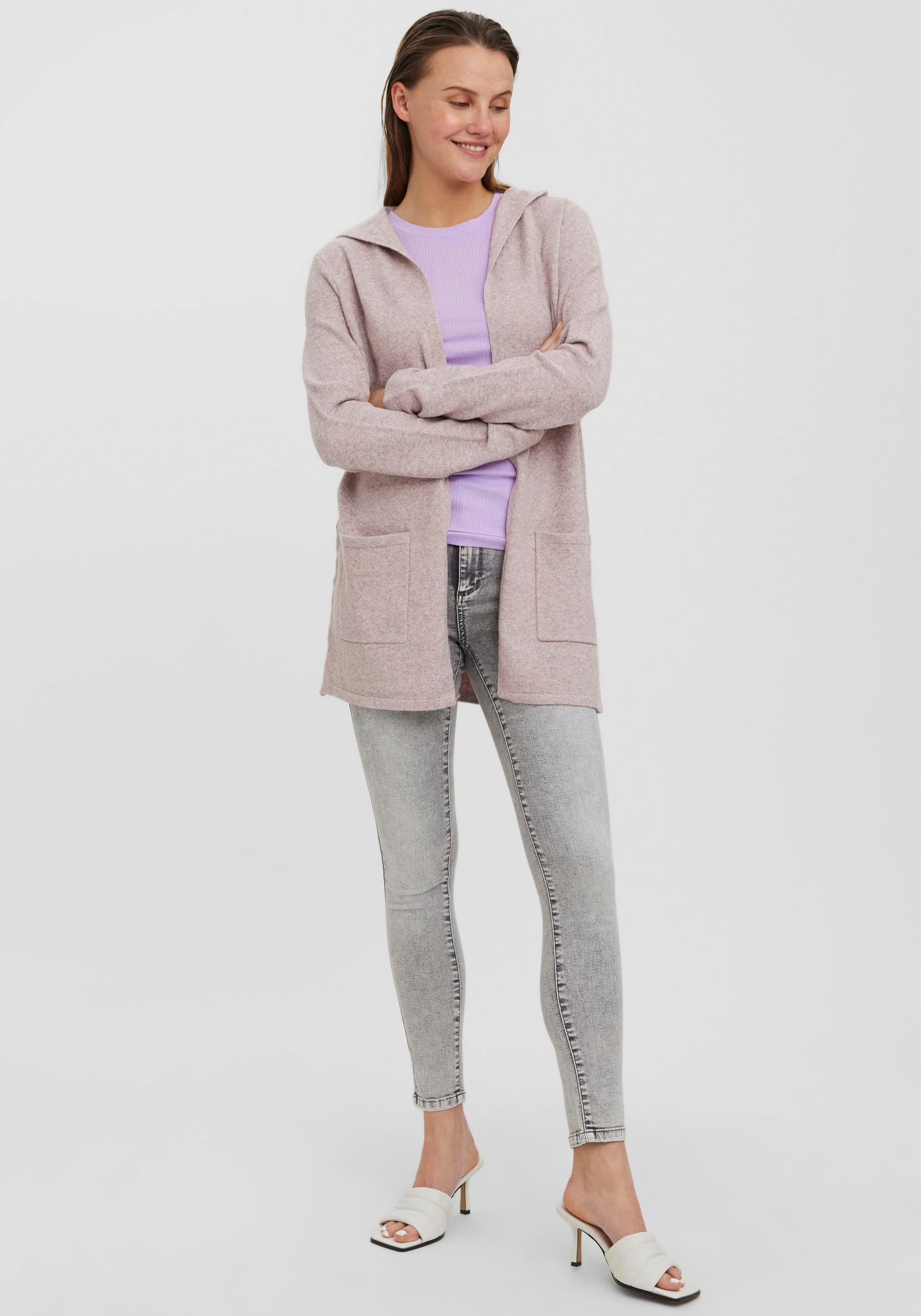 Vero Moda Strickjacke »VMDOFFY LS OPEN HOOD CARDIGAN GA NOOS«