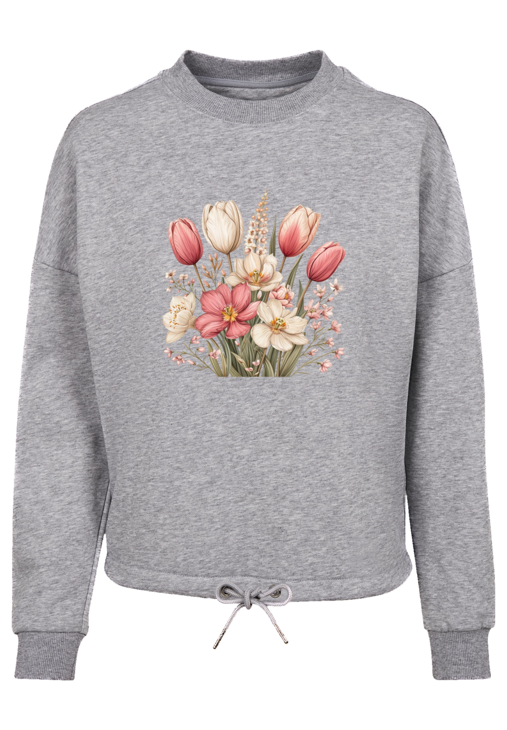 F4NT4STIC Sweatshirt »Rosa weißer Frühlingsblumenstrauß«, Premium Qualität
