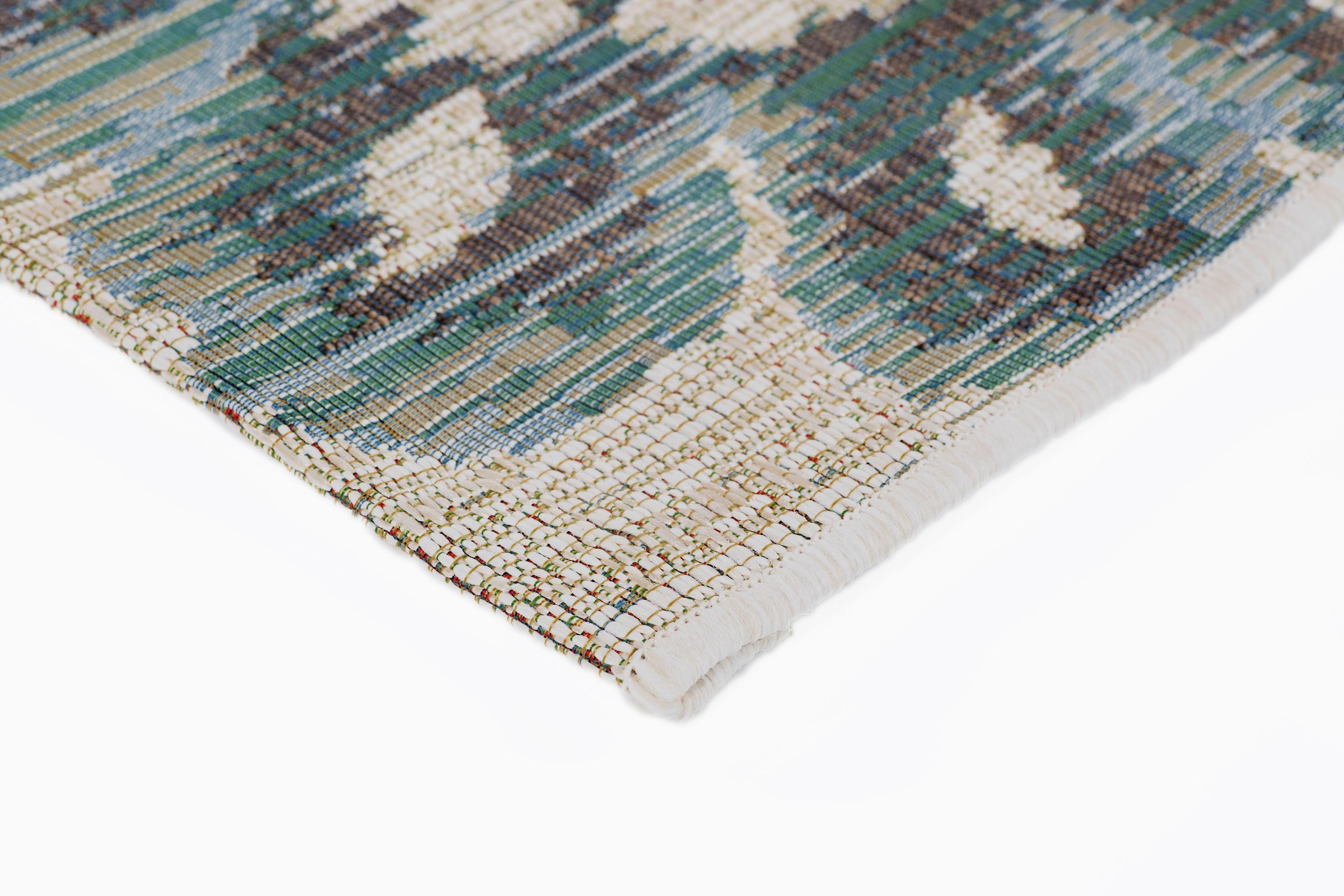 LUXOR living Teppich »Lost Garden, Made in Belgium«, rechteckig, 5 mm Höhe, Flachgewebe, Blumen Motiv, In- und Outdoor geeignet, Wohnzimmer