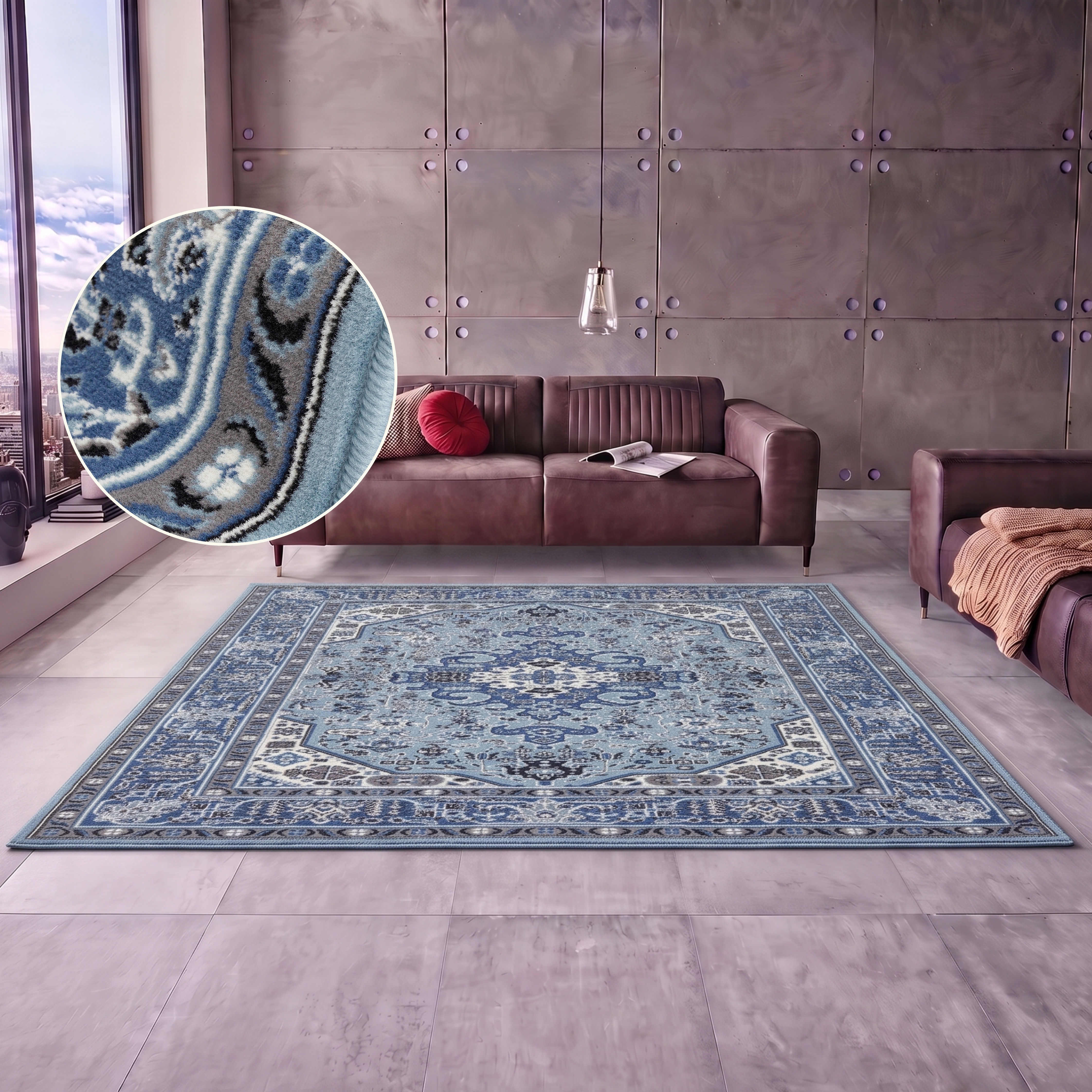 HANSE Home Teppich "Skazar Isfahan" rechteckig 9 mm Höhe Kurzflor, Orient, Läufer, Vintage, Esszimmer, Wohnzimmer, Flur