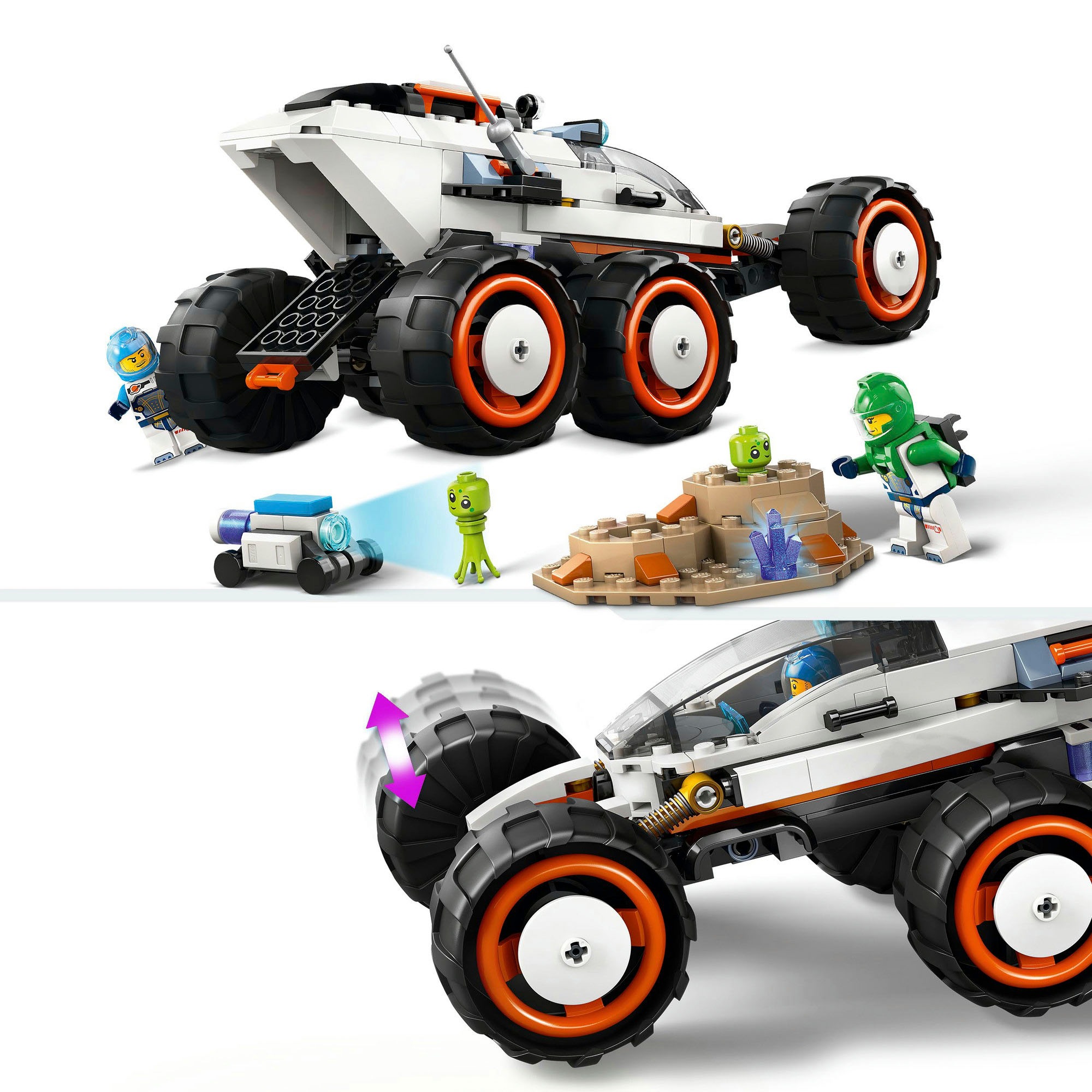 LEGO® Konstruktionsspielsteine »Weltraum-Rover mit Außerirdischen (60431), LEGO City«, (311 St.), Made in Europe